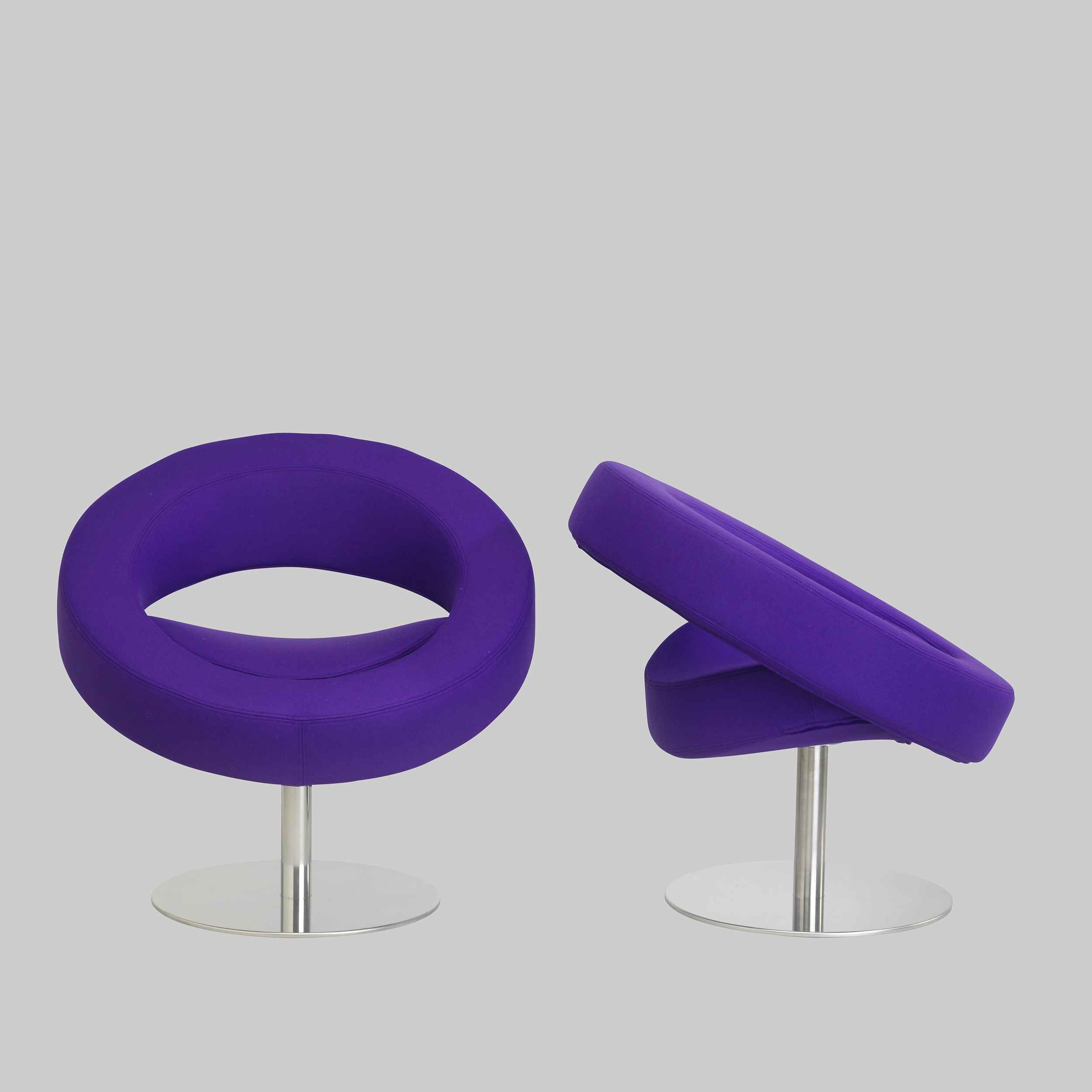 Sessel HELLO Violett / Aluminium mieten bei ADEXPO