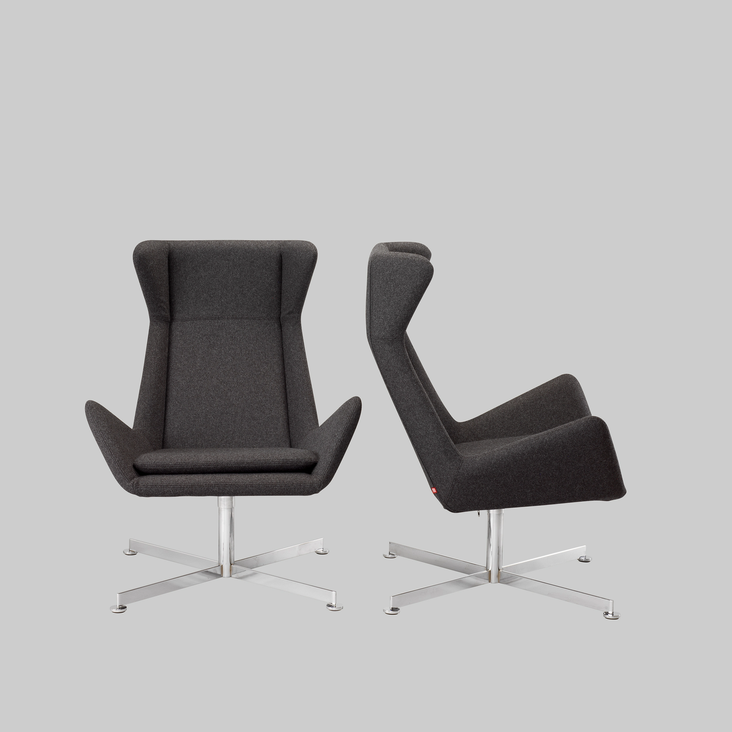 Sessel FREE Anthrazit / Chrom mieten bei ADEXPO