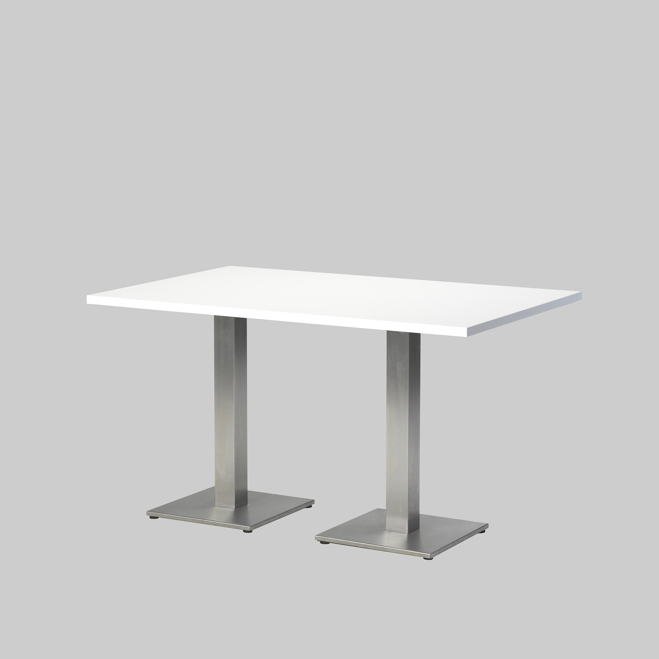 Sitztisch 2-MEET-YOU 130×80 Weiss / Edelstahl mieten bei ADEXPO