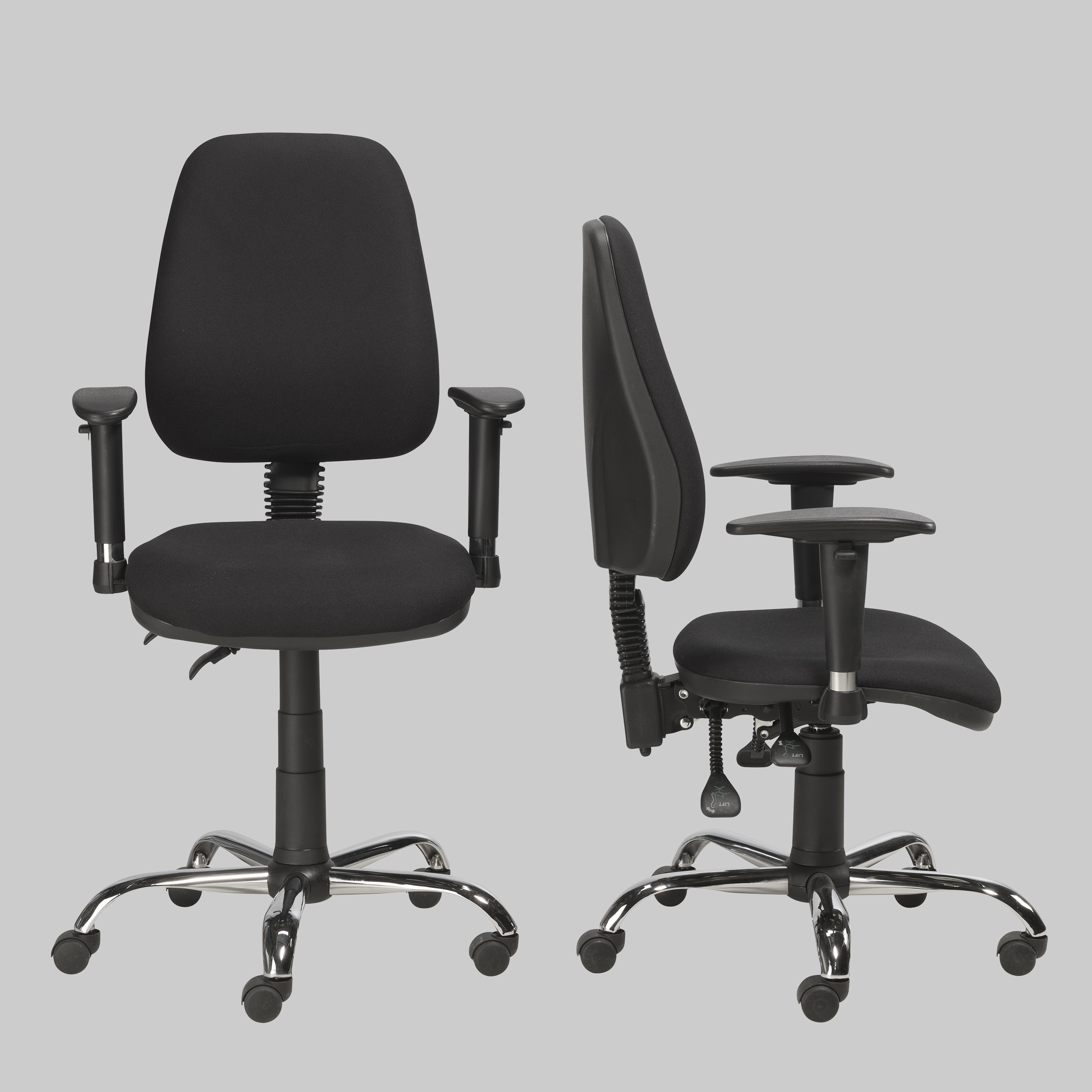 Bürostuhl PALMA Schwarz / Schwarz mieten bei ADEXPO