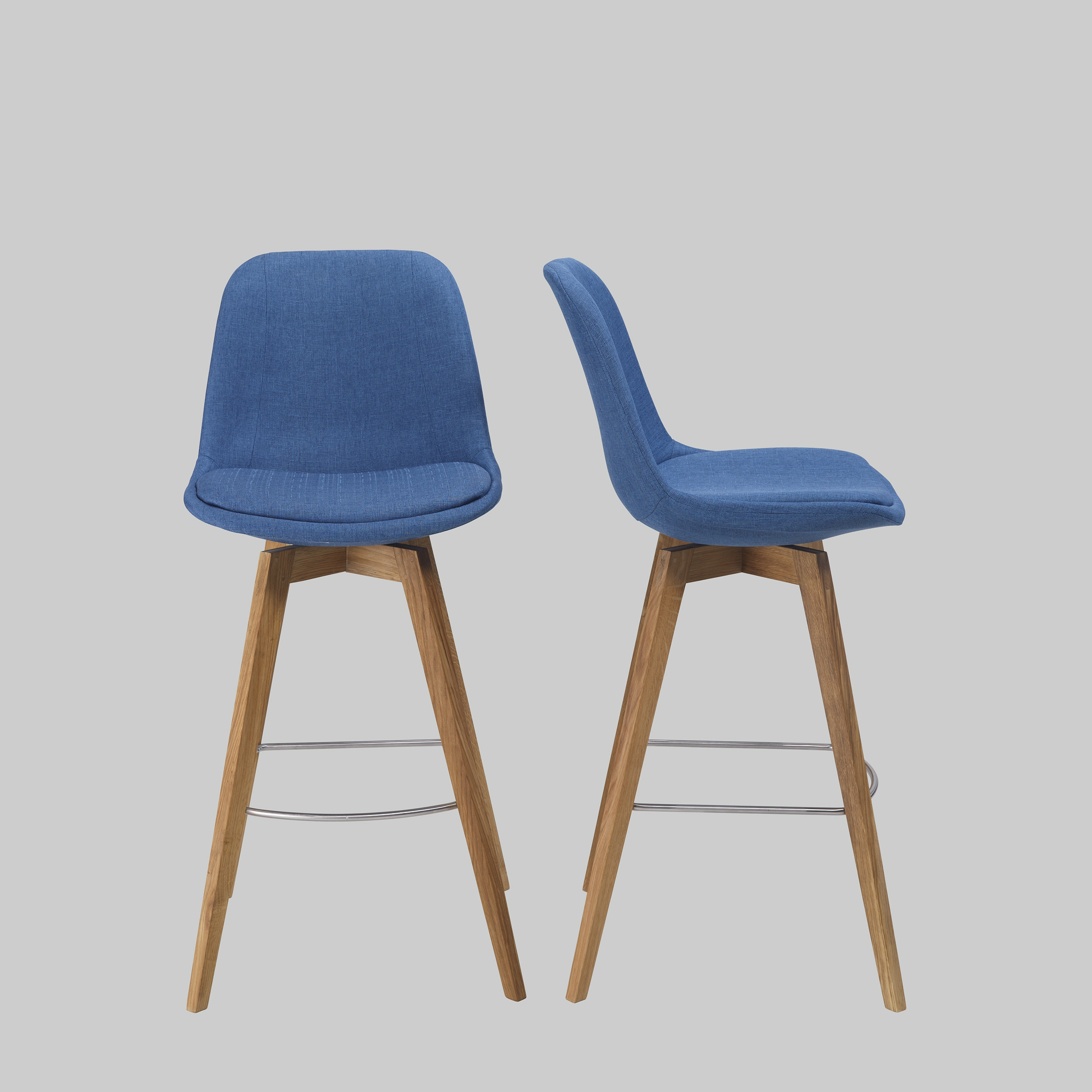 Barhocker VINTAGE SOFT Blau / Eiche mieten bei ADEXPO