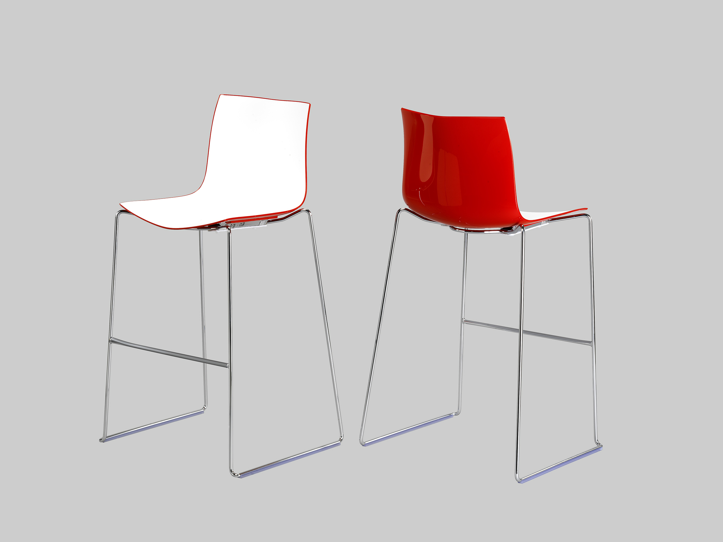 Barhocker CATIFA Weiss-Rot / Chrom mieten bei ADEXPO