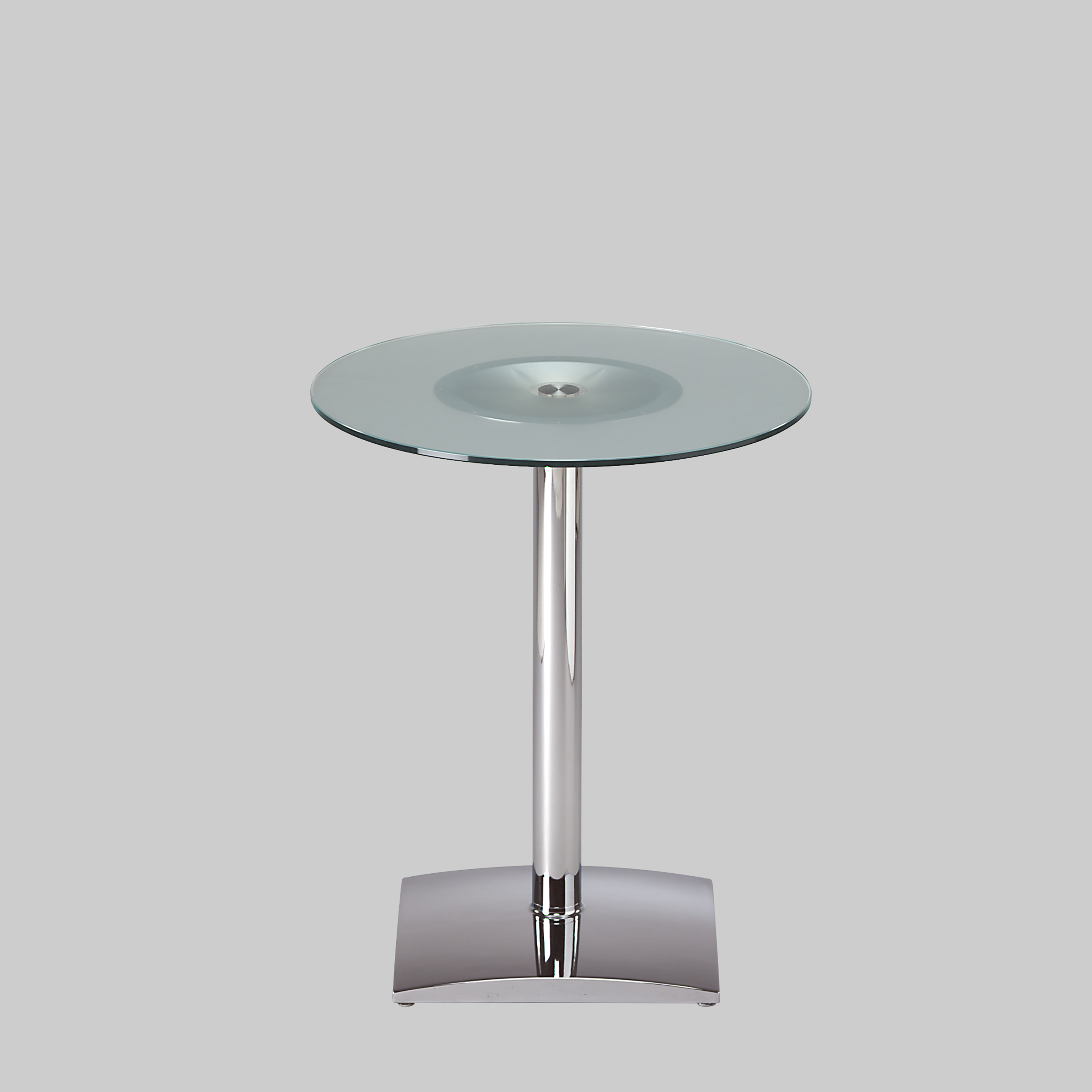 Sitztisch TA60 Ø65 Glas satiniert / Chrom mieten bei ADEXPO
