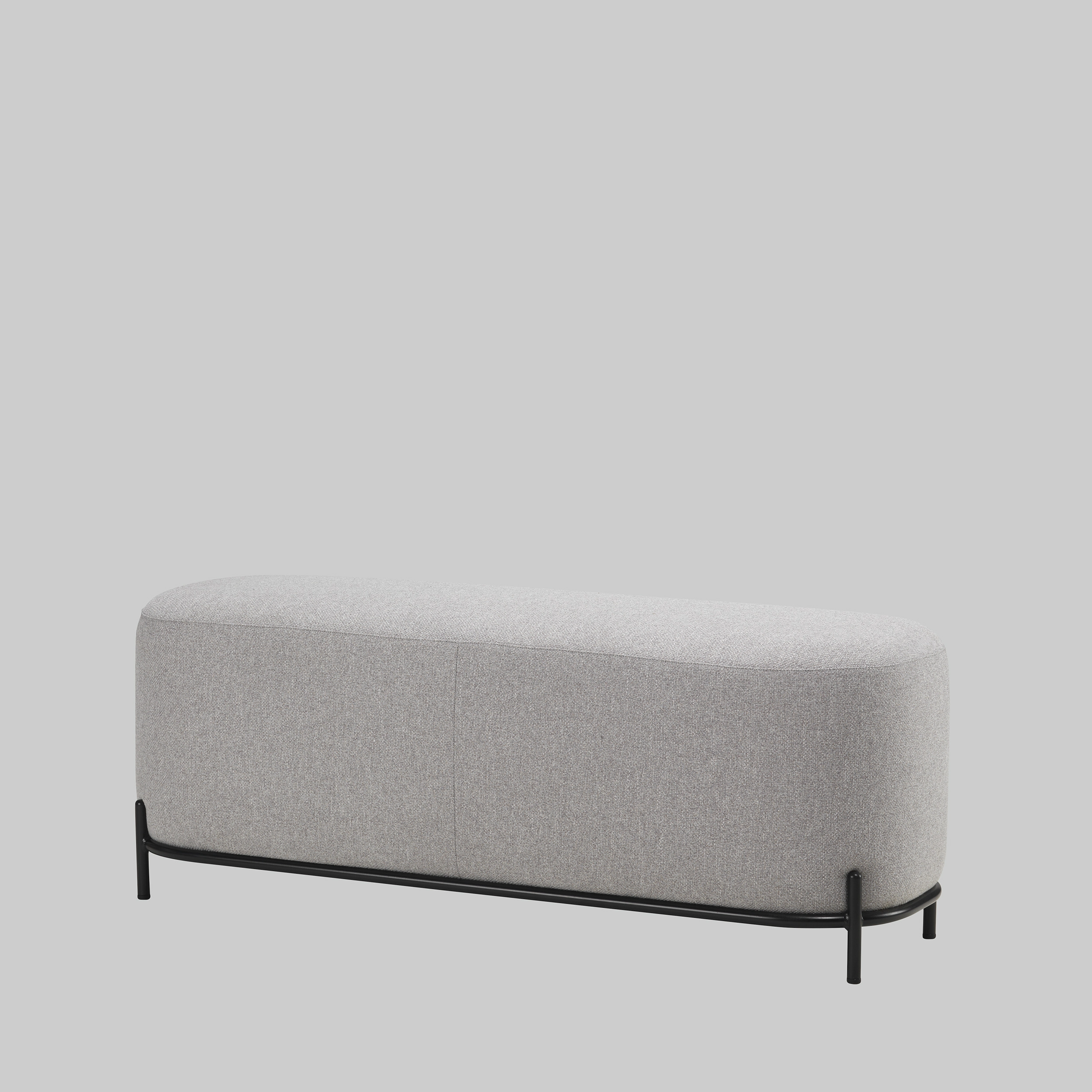 Hocker BIG NORA Hellgrau / Schwarz mieten bei ADEXPO