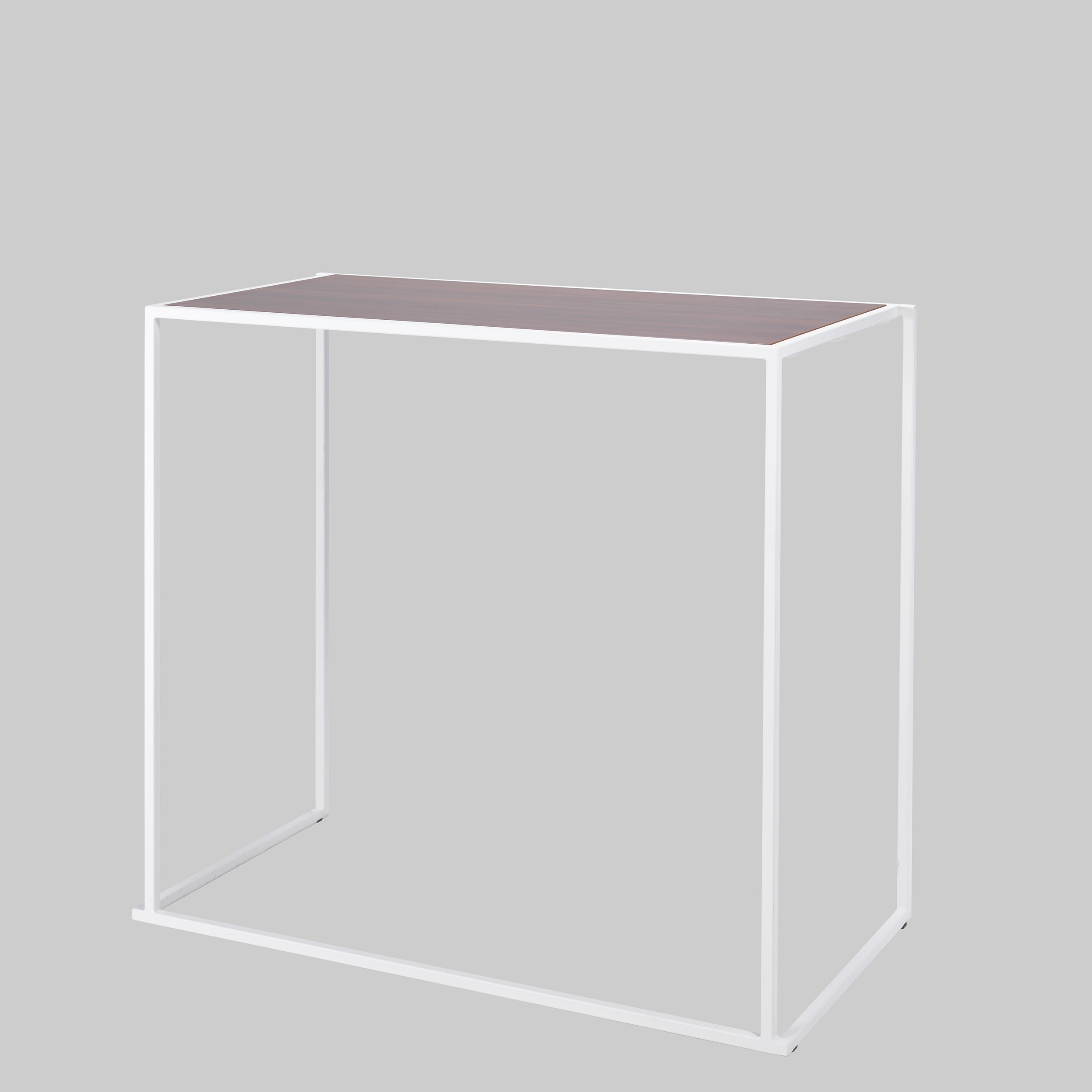 Stehtisch QUADRUM 120×60 Nussbaum / Weiss mieten bei ADEXPO