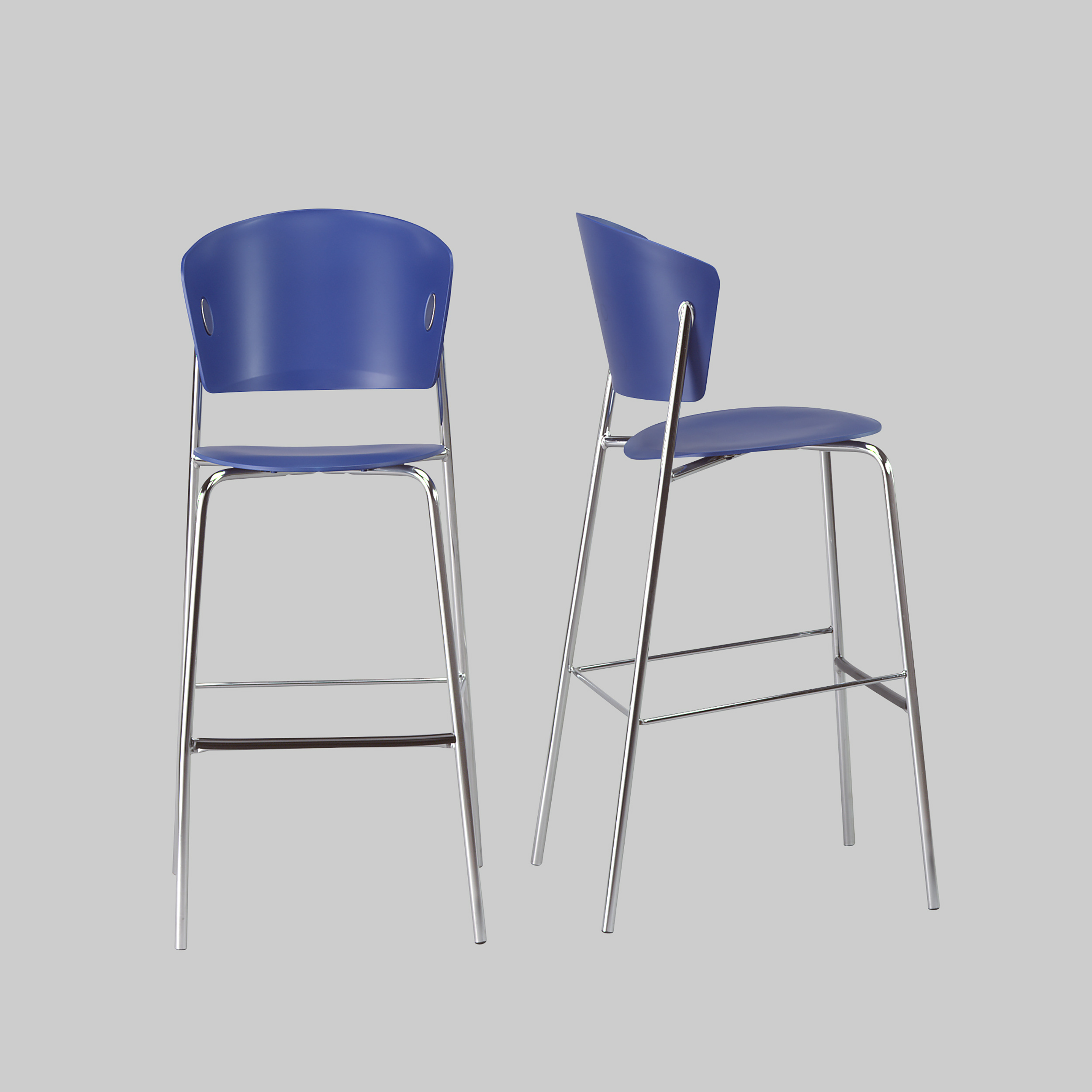 Barhocker GIO Blau / Chrom mieten bei ADEXPO