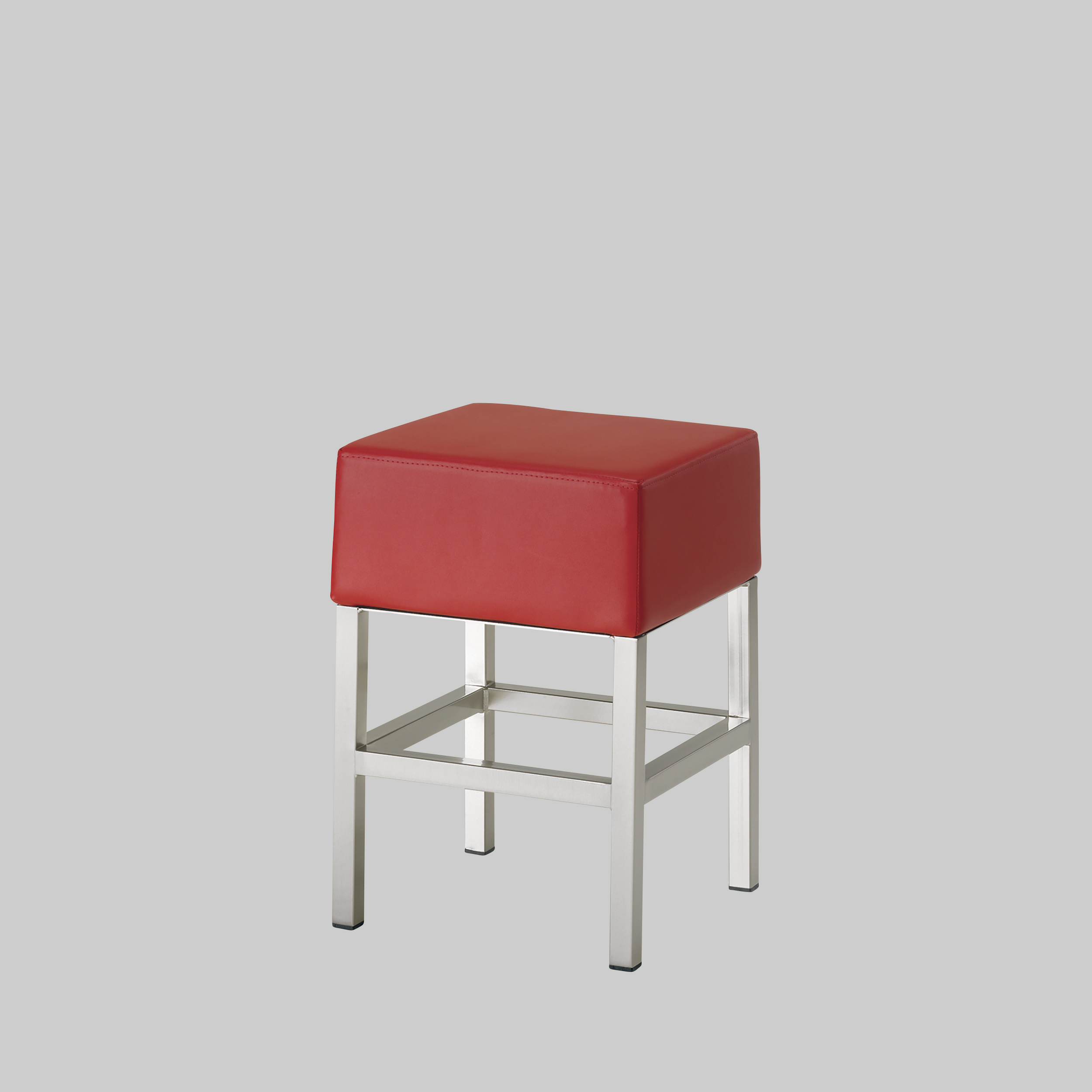 Hocker VERO Rot / Edelstahl mieten bei ADEXPO