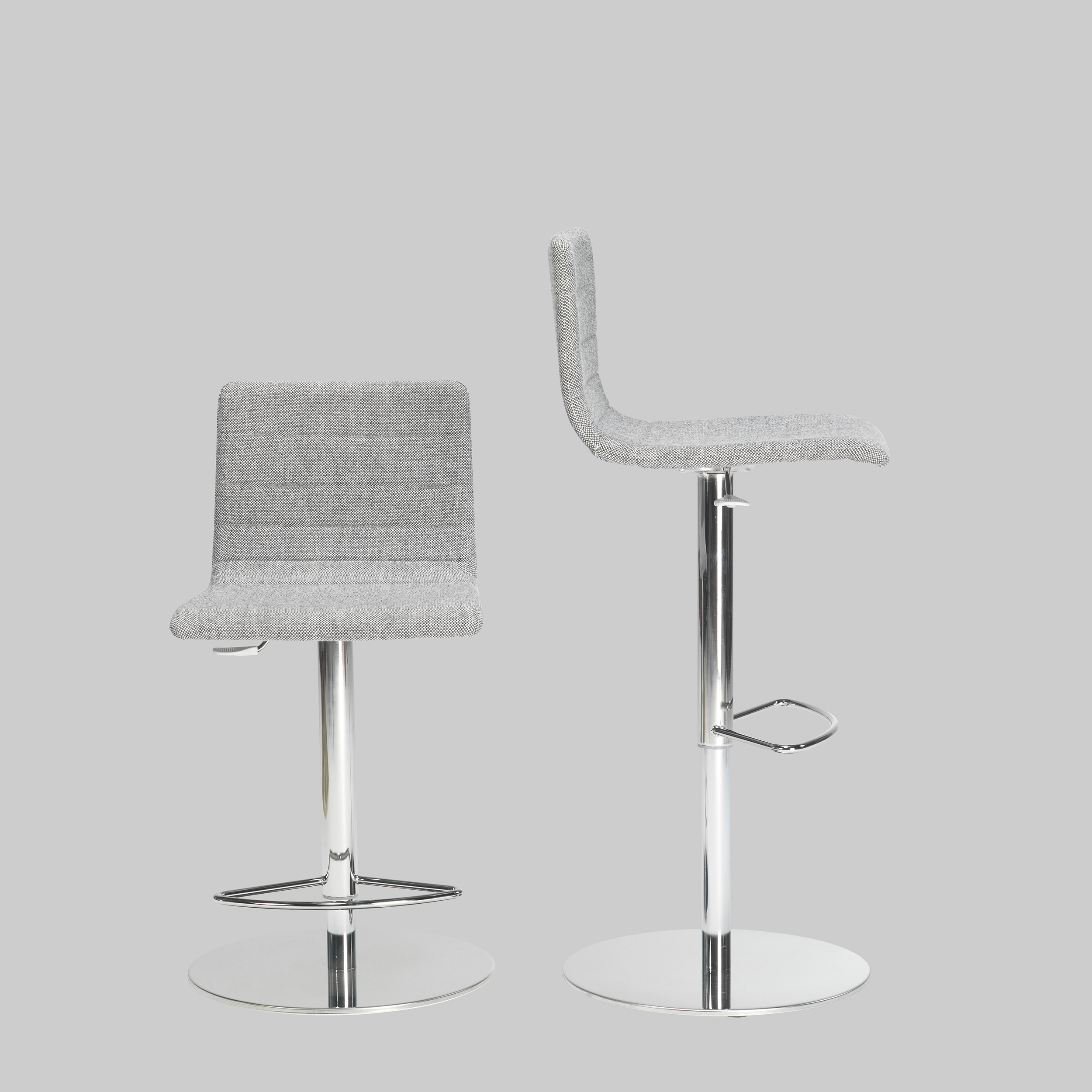 Barhocker FARO UP Dunkelgrau-Weiss / Chrom mieten bei ADEXPO