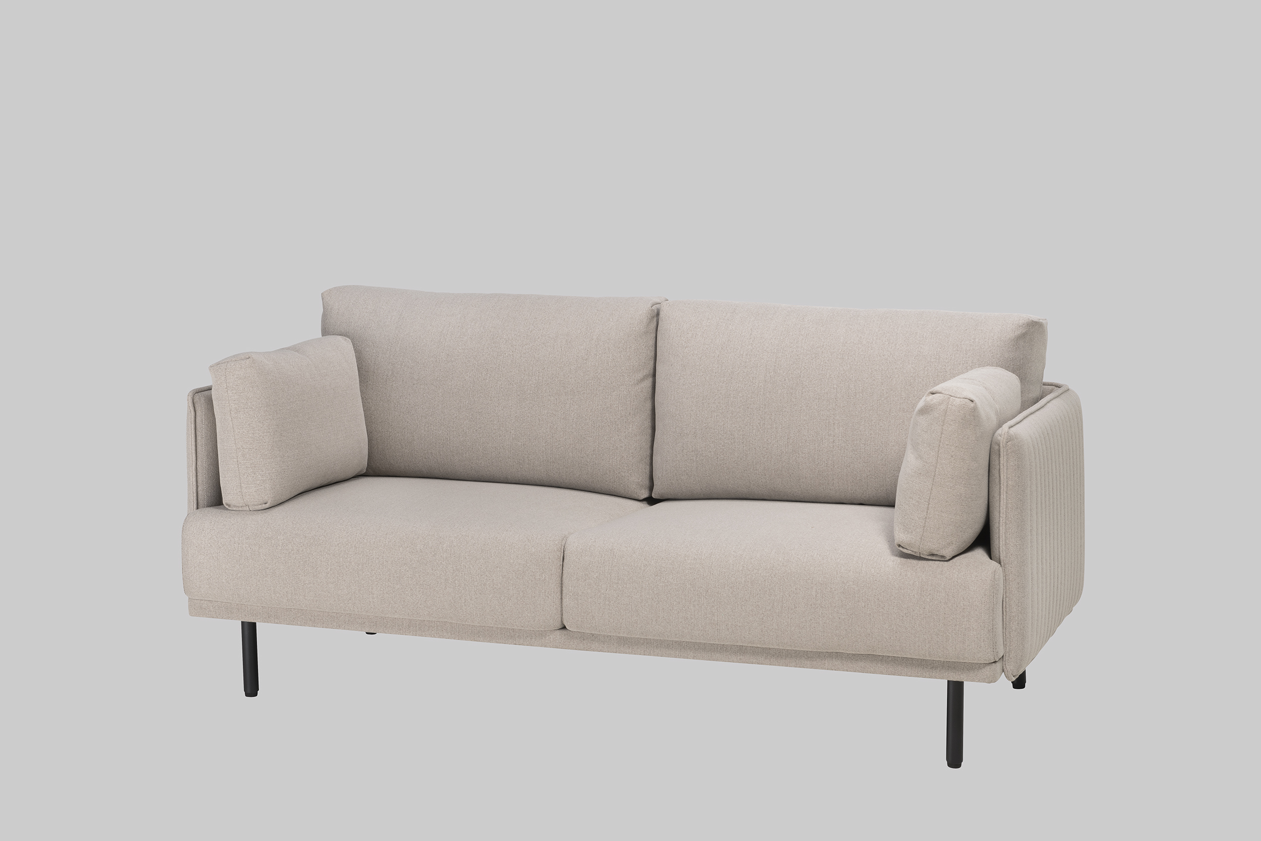 Sofa KIARA Hellgrau / Schwarz mieten bei ADEXPO