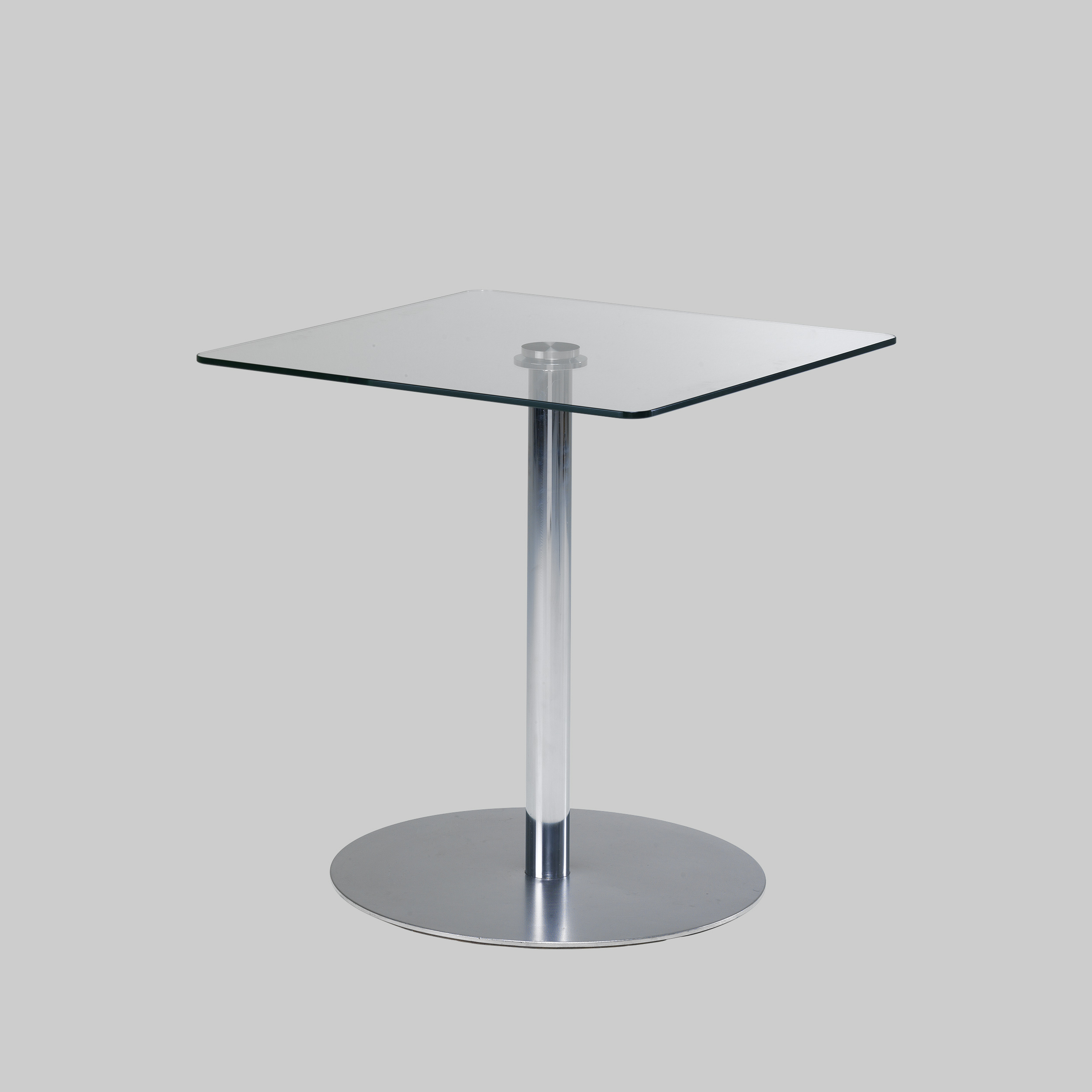 Sitztisch BRIO 70×70 Transparent / Chrom mieten bei ADEXPO