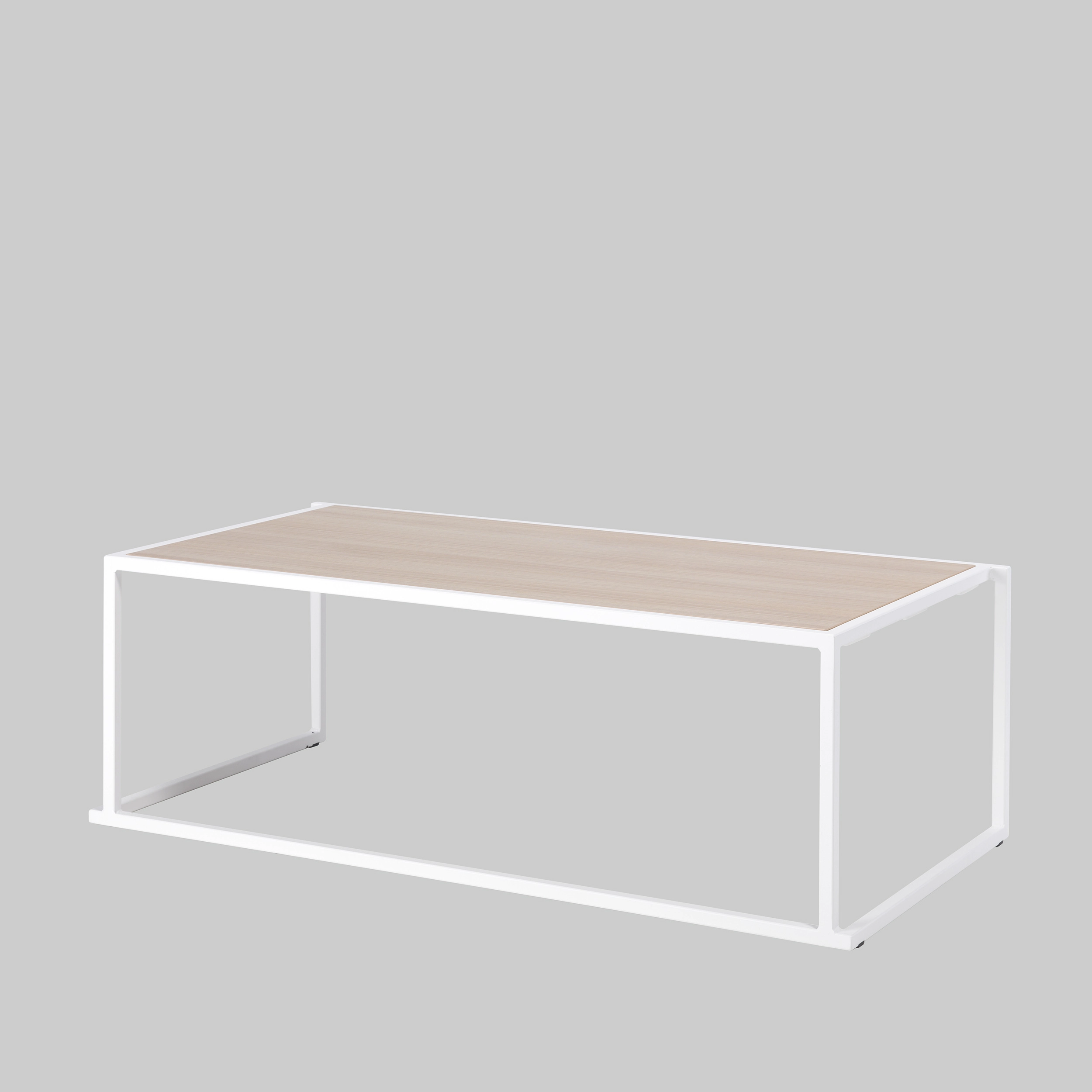 Beistelltisch QUADRUM 120×60 Eiche / Weiss mieten bei ADEXPO