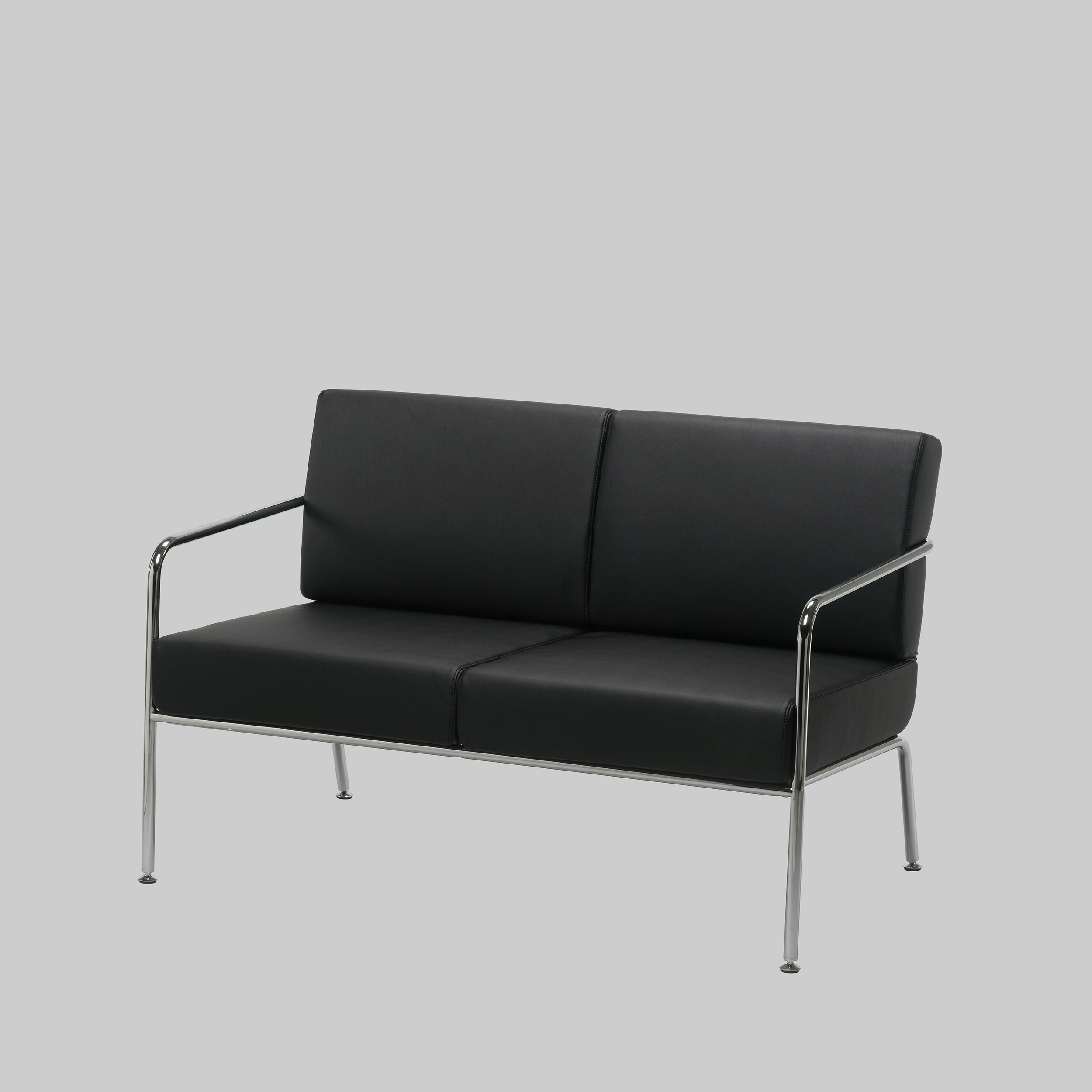 Sofa BILLY 2 Schwarz / Chrom mieten bei ADEXPO