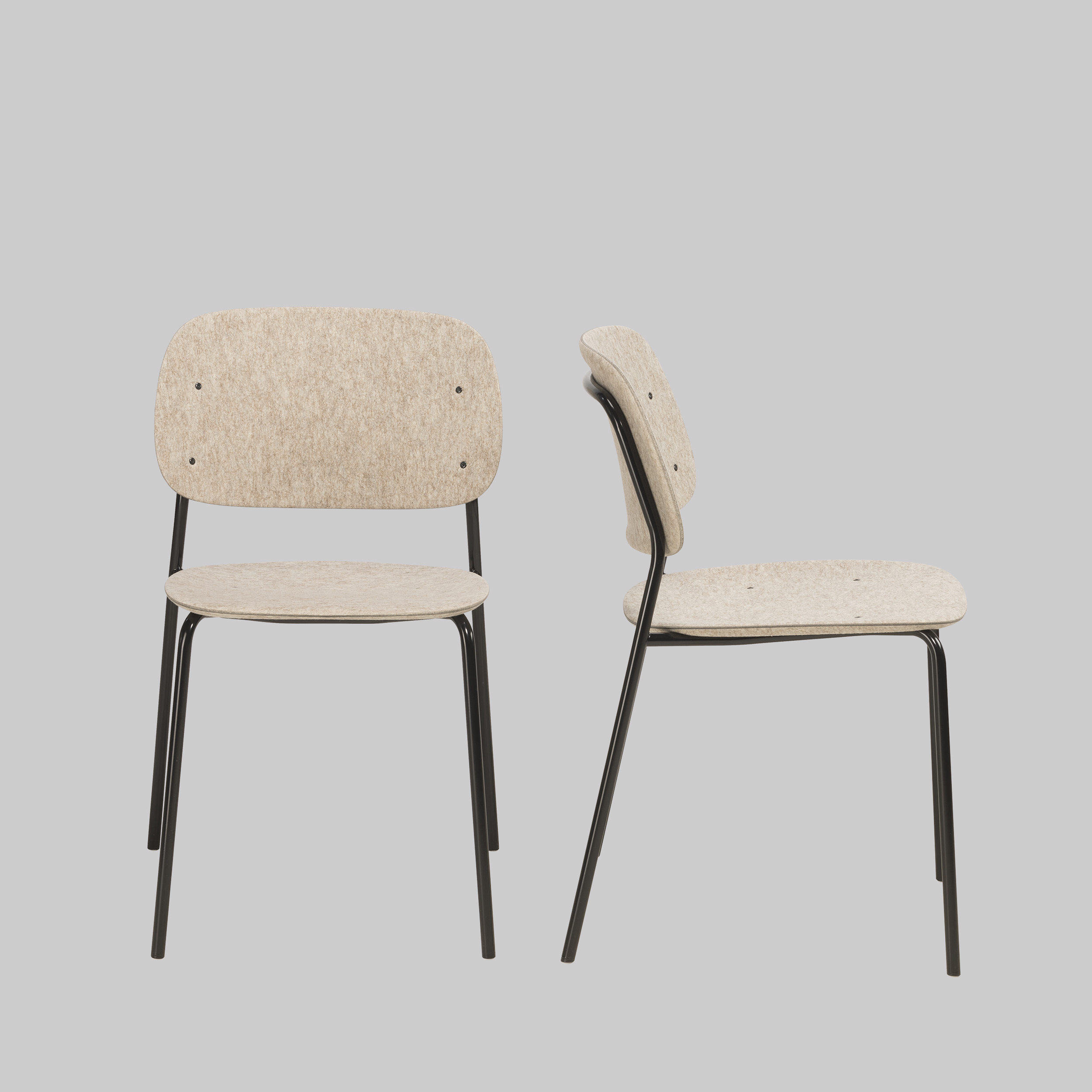 Stuhl HALE STACK Beige / Schwarz mieten bei ADEXPO