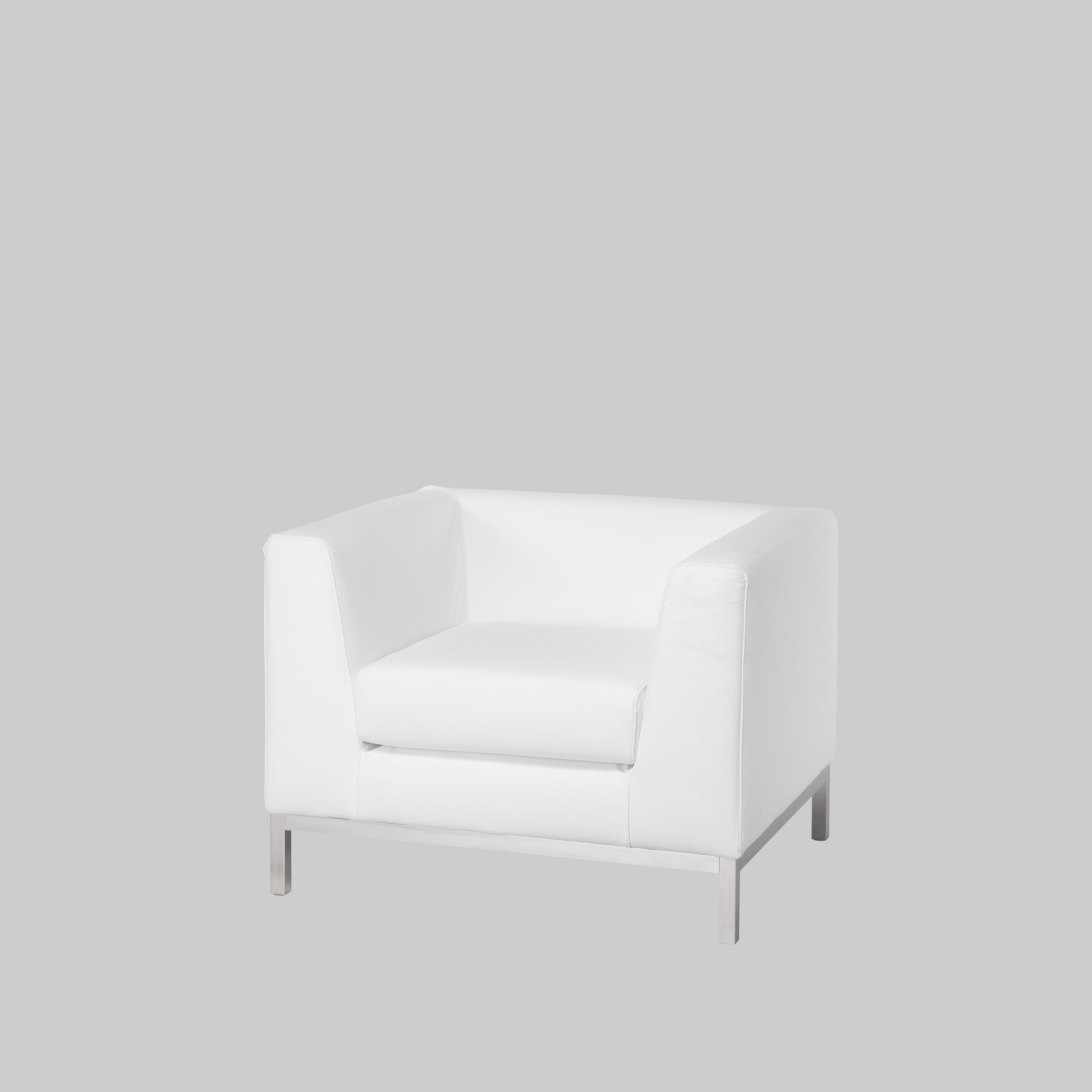 Sessel CUBE 1 Weiss / Chrom mieten bei ADEXPO