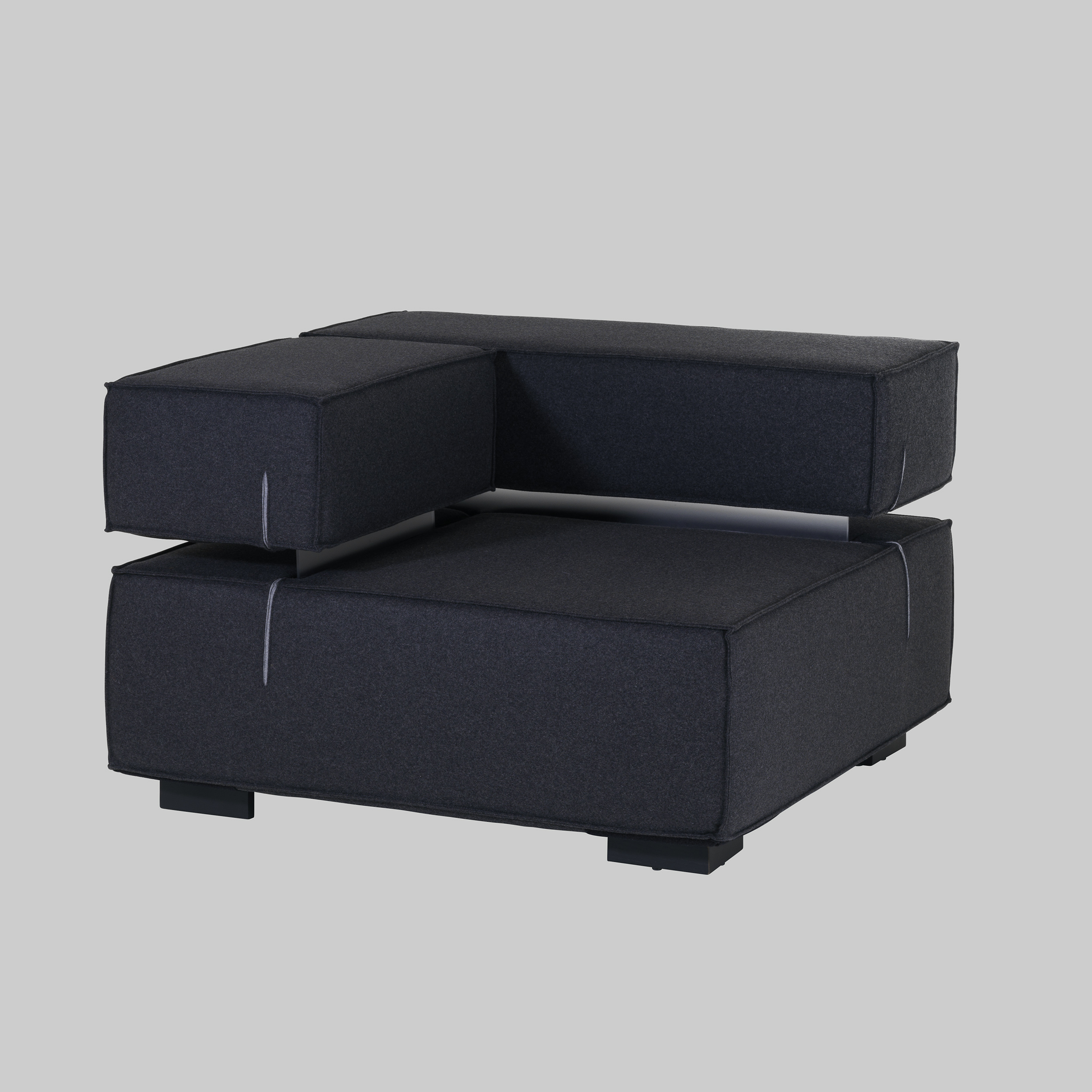 Sofa FLACK UNIVERSAL 1 / BB342 Anthrazit / Anthrazit mieten bei ADEXPO