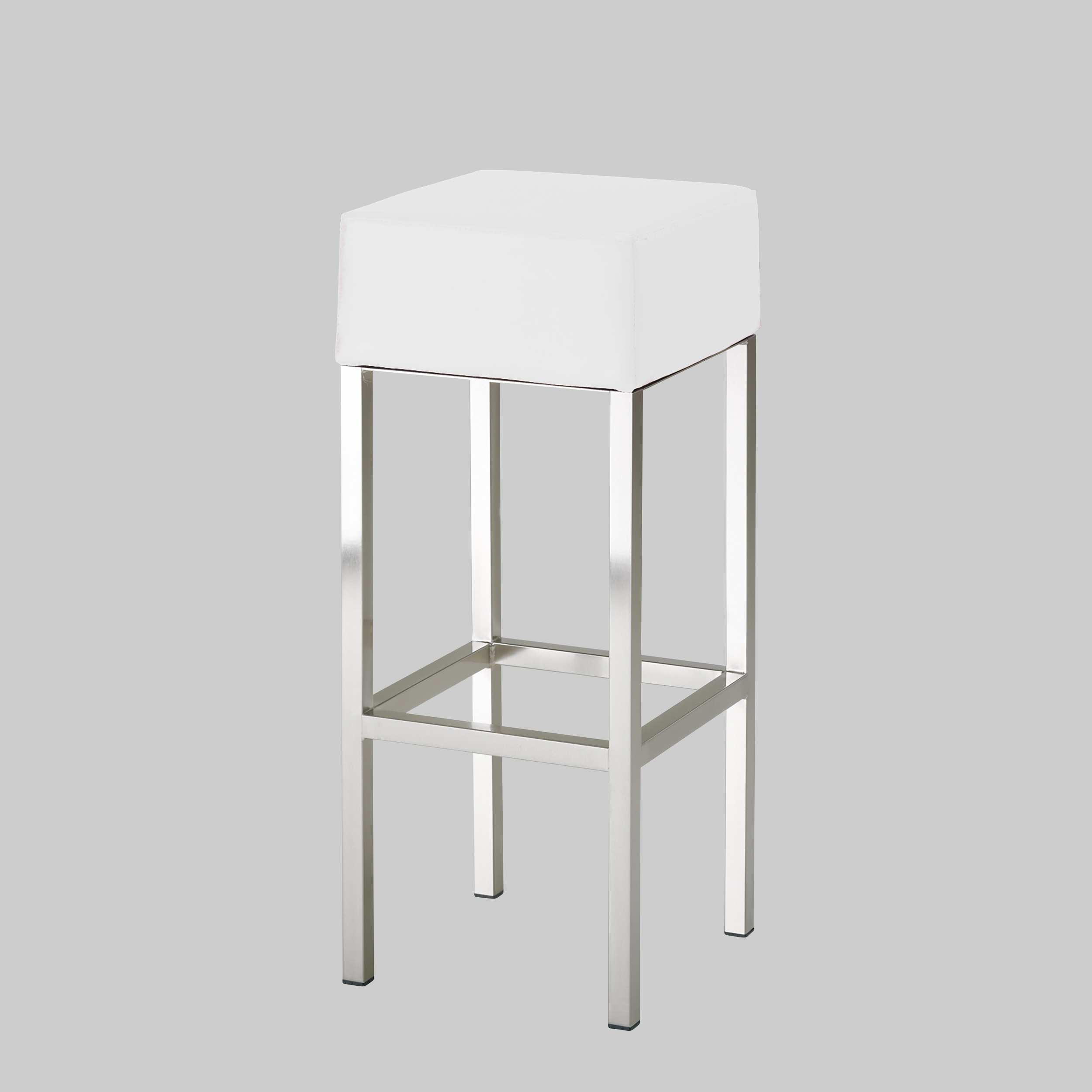 Barhocker VERO Weiss / Edelstahl mieten bei ADEXPO