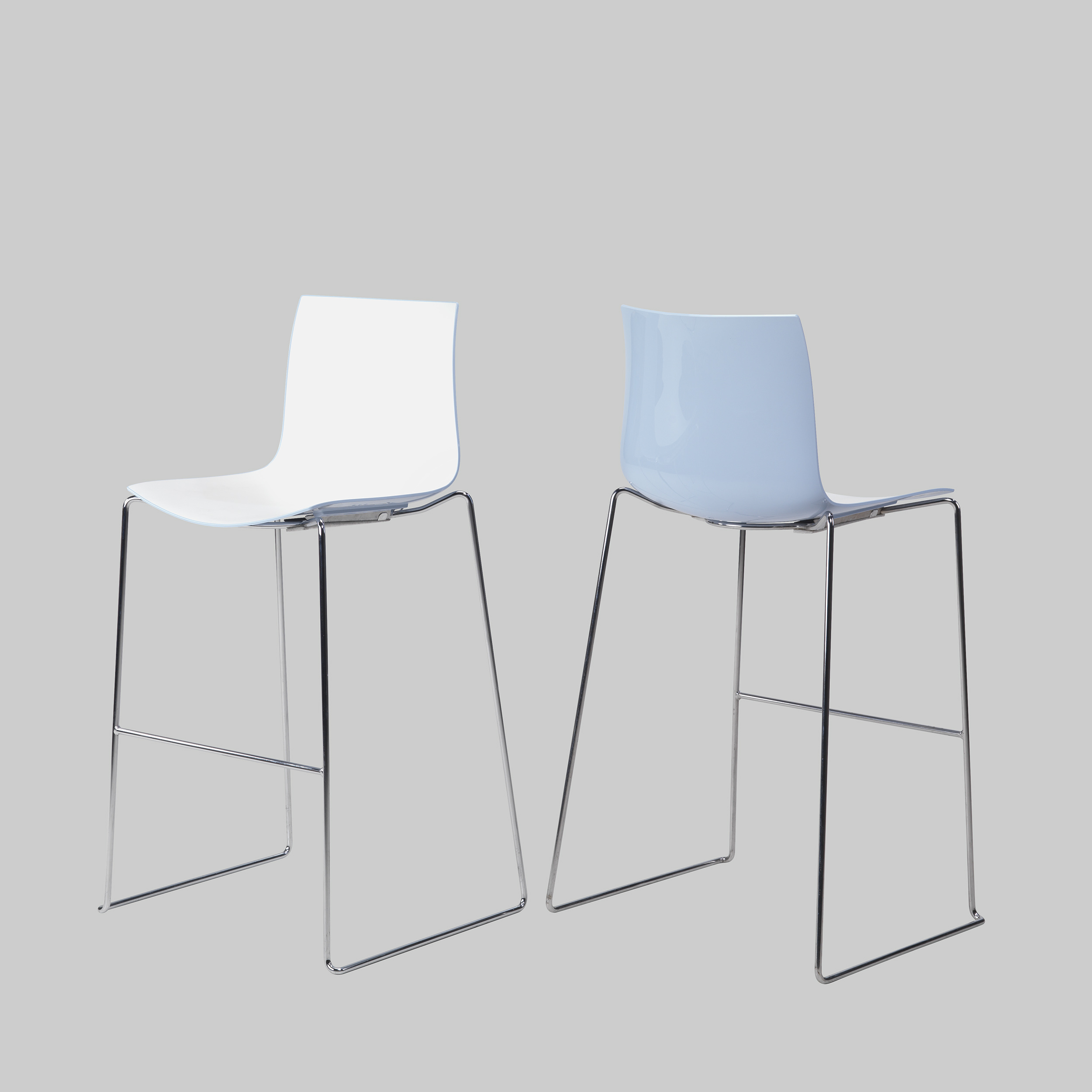 Barhocker CATIFA Weiss-Hellblau / Chrom mieten bei ADEXPO