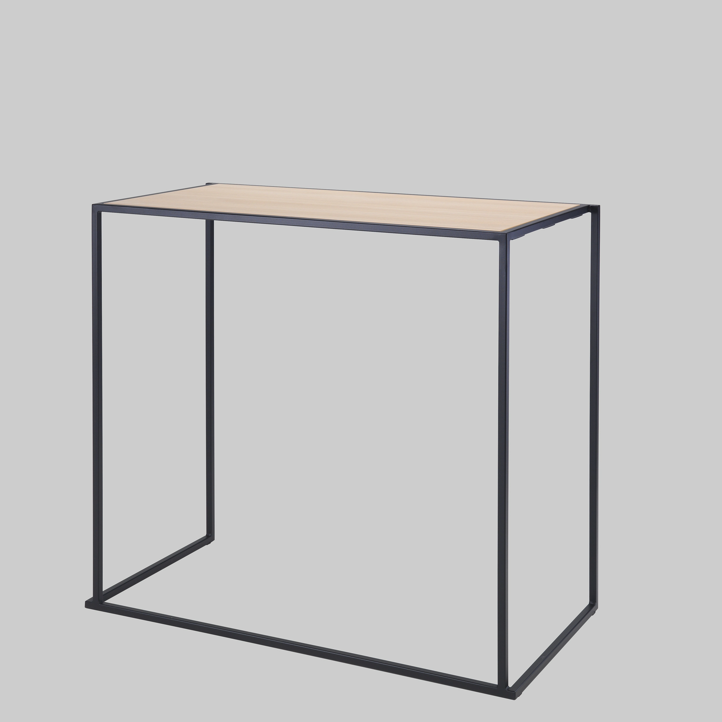 Stehtisch QUADRUM 120×60 Eiche / Schwarz mieten bei ADEXPO