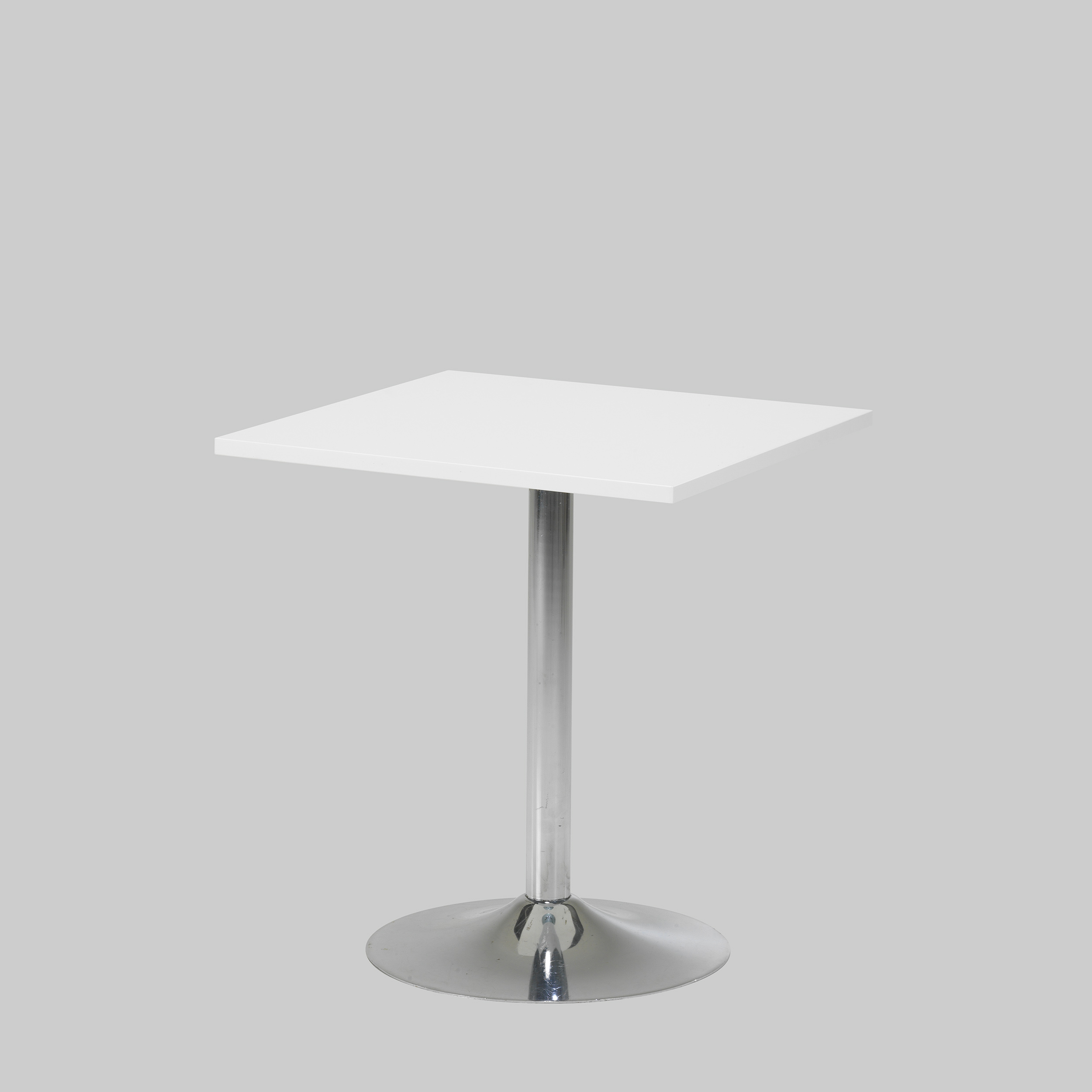 Sitztisch TROMPET 65×65 Weiss / Chrom mieten bei ADEXPO