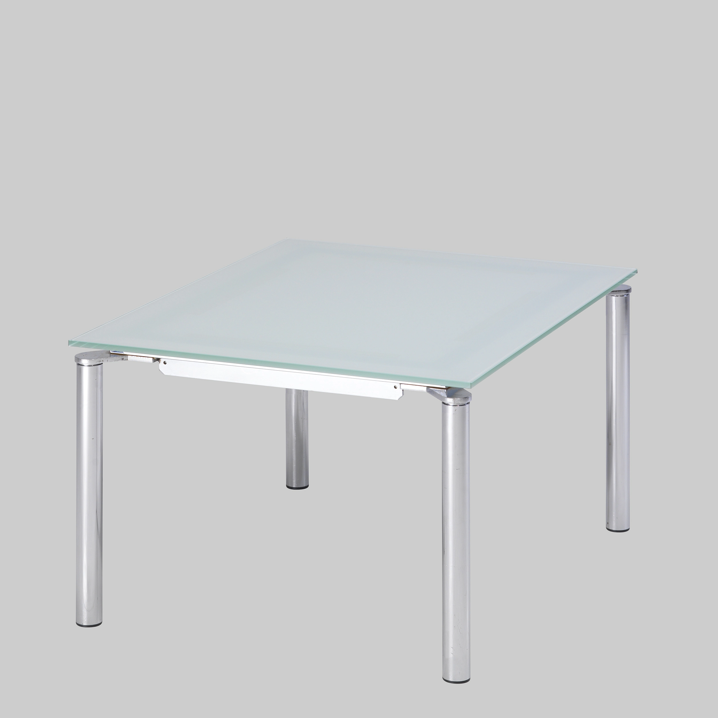 Beistelltisch ANGEL 80×65 Glas satiniert / Chrom mieten bei ADEXPO