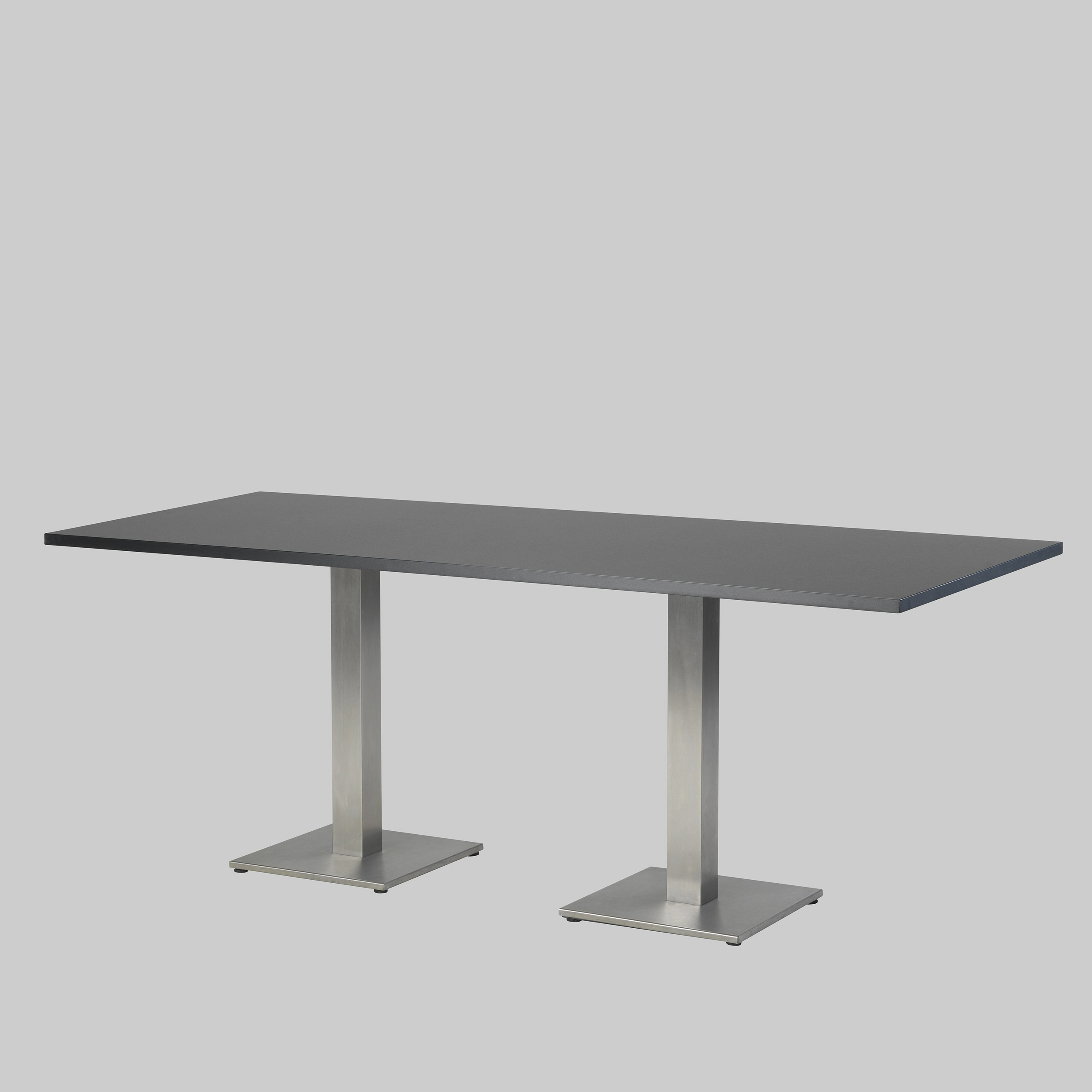 Sitztisch 2-MEET-YOU 195×80 Schwarz / Edelstahl mieten bei ADEXPO