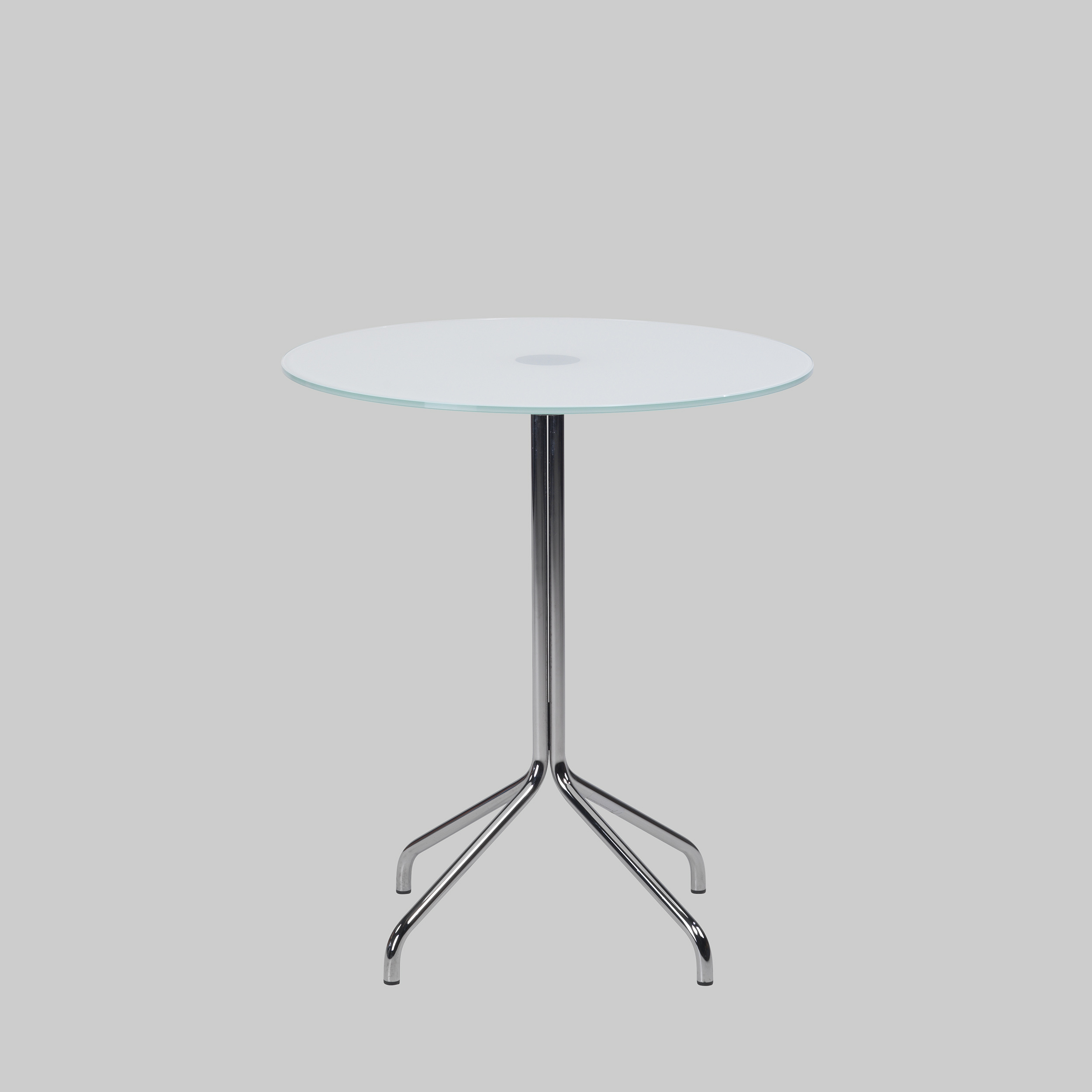 Sitztisch JENNER Ø65 Glas satiniert / Chrom mieten bei ADEXPO