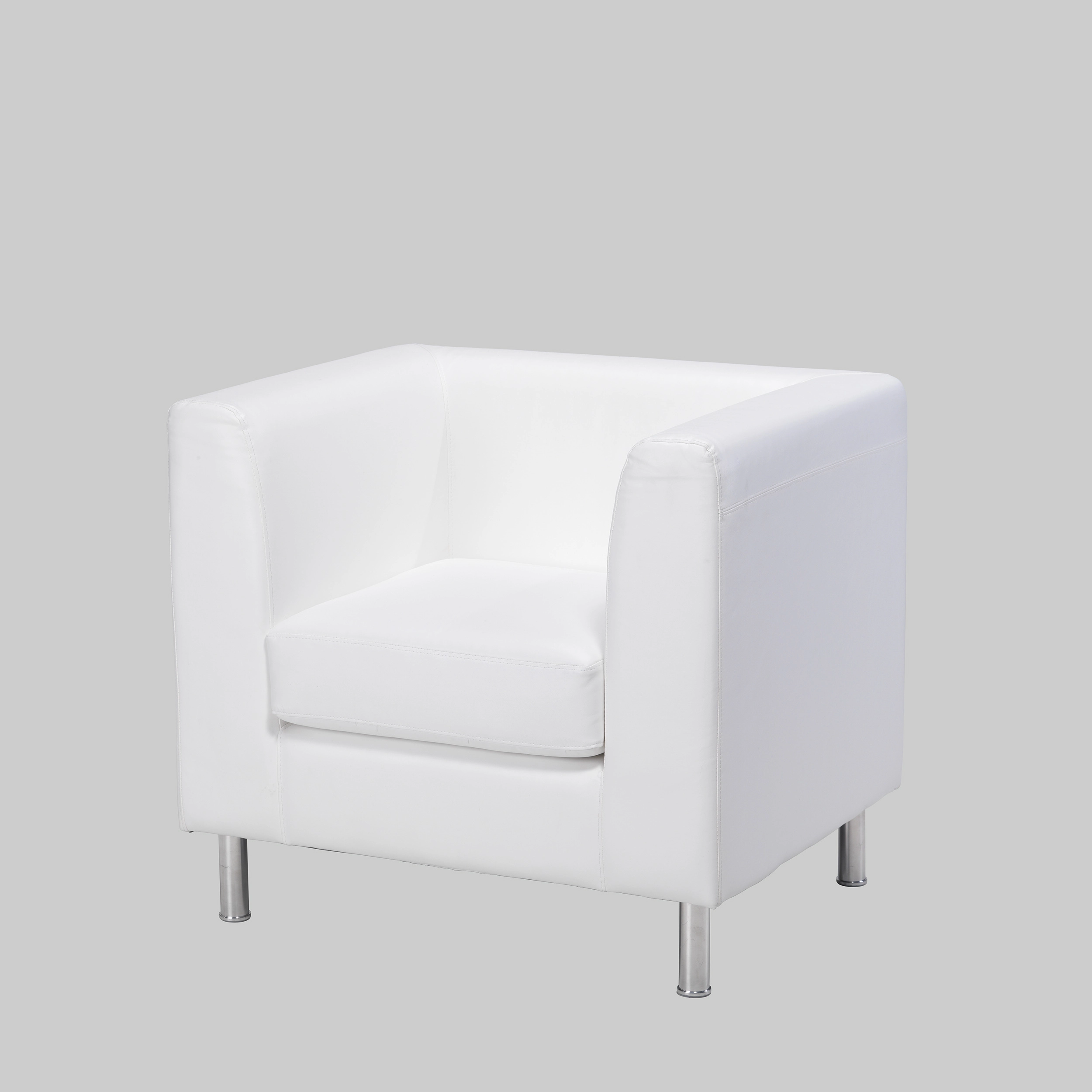 Sessel SENNA 1 Weiss / Aluminium mieten bei ADEXPO