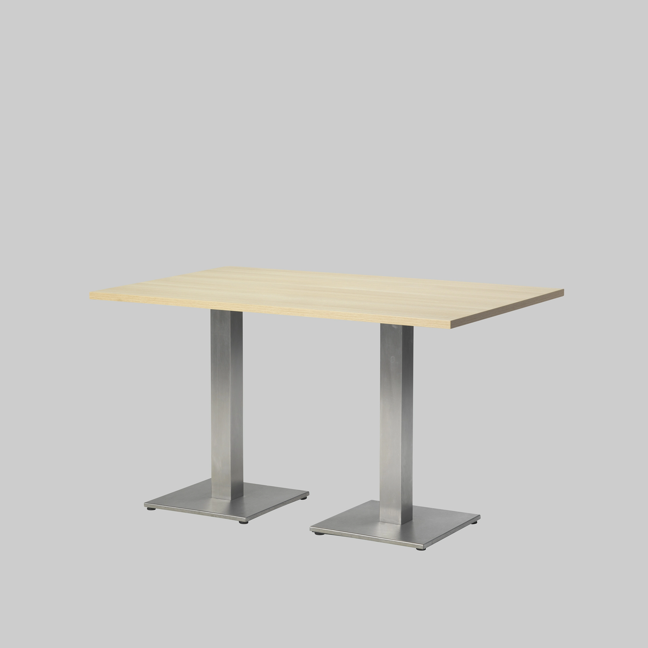 Sitztisch 2-MEET-YOU 130×80 Eiche / Edelstahl mieten bei ADEXPO