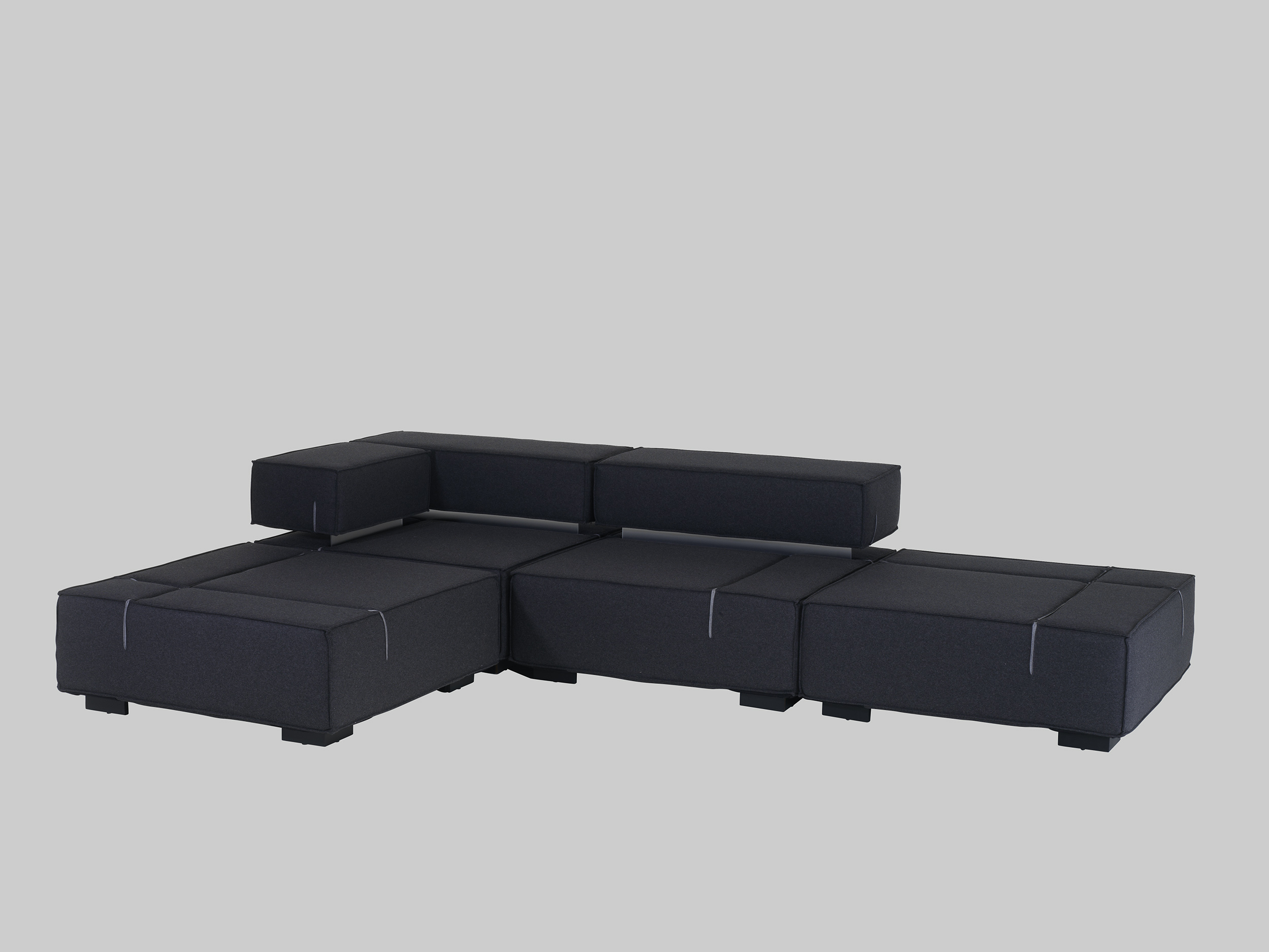 Sofa FLACK UNIVERSAL 4 / BB346 Anthrazit / Anthrazit mieten bei ADEXPO