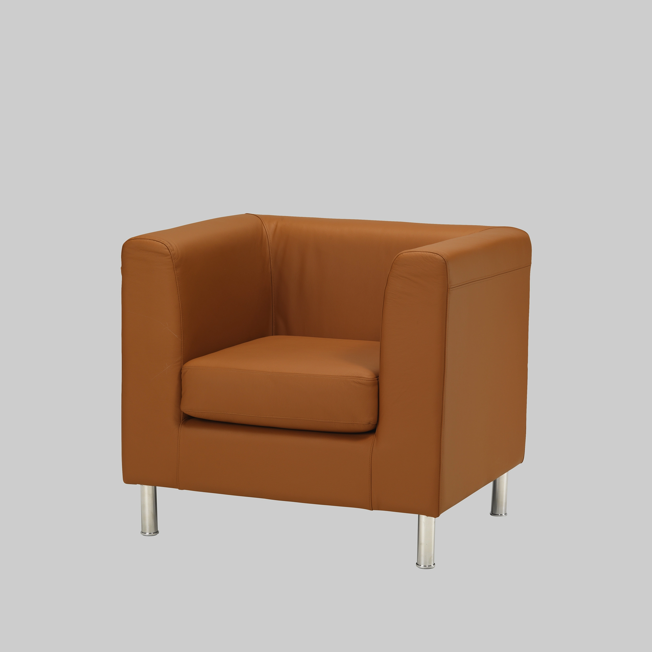Sessel SENNA 1 Cognac / Aluminium mieten bei ADEXPO