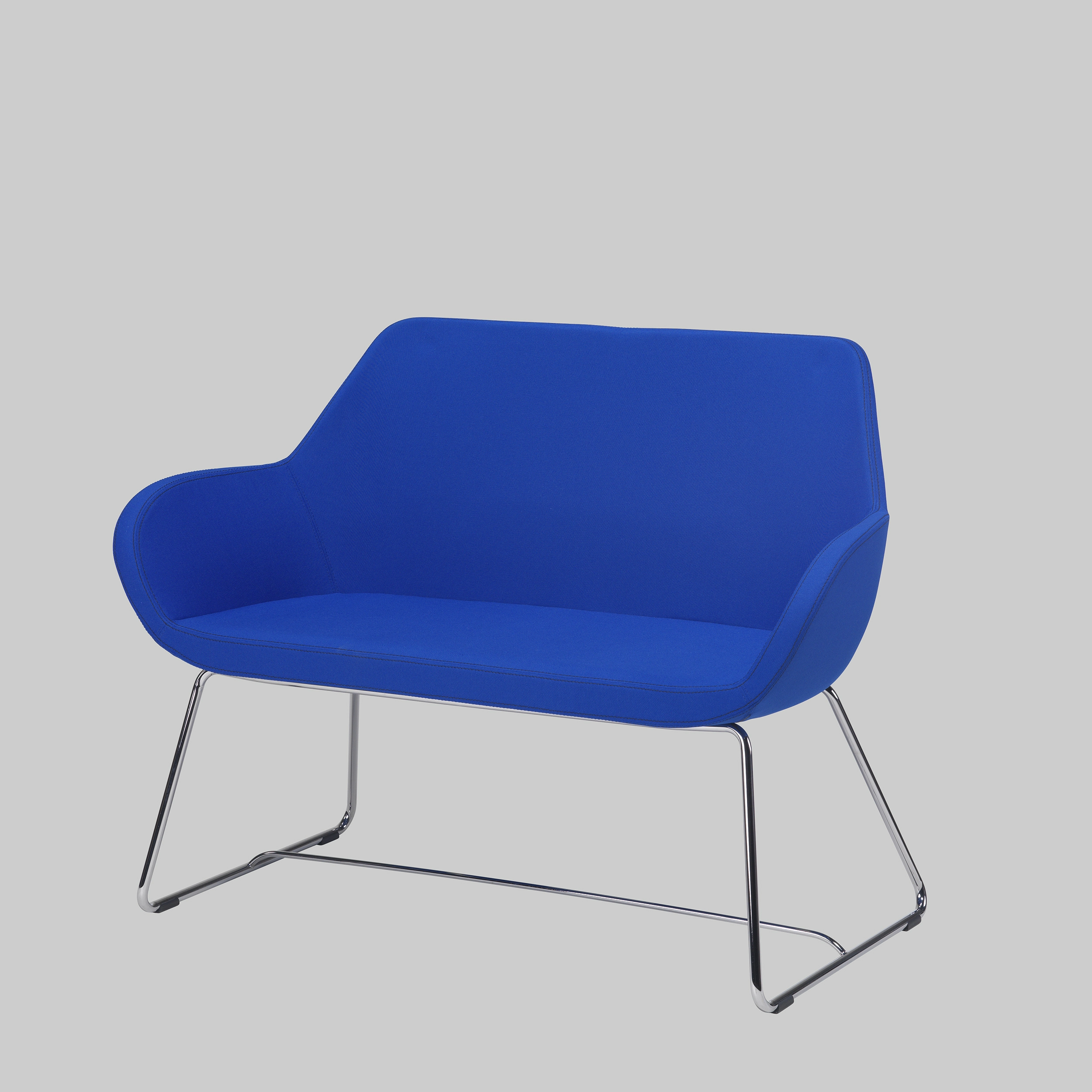 Sofa LOUVRE 2 Blau / Chrom mieten bei ADEXPO