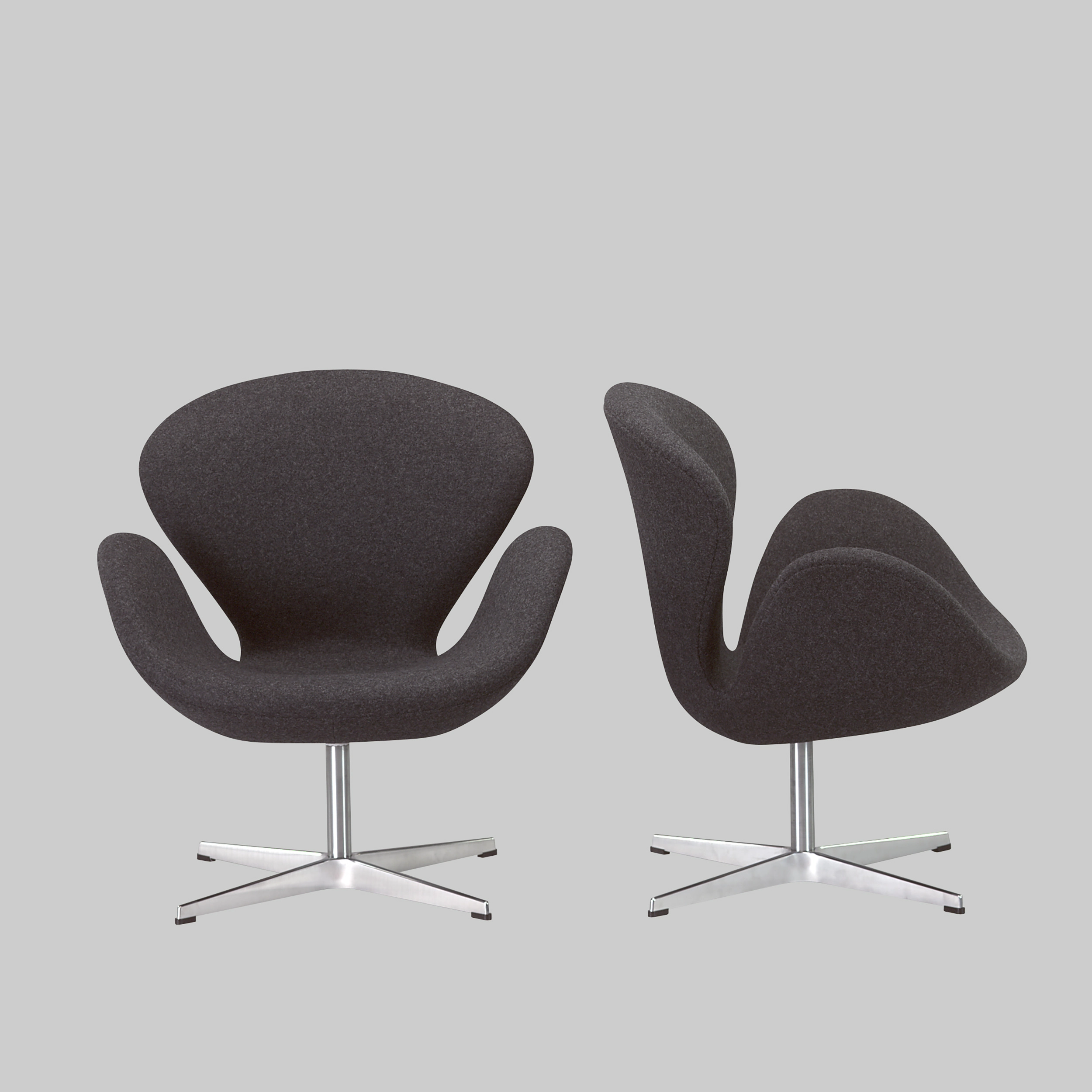 Sessel SWAN Anthrazit / Aluminium mieten bei ADEXPO