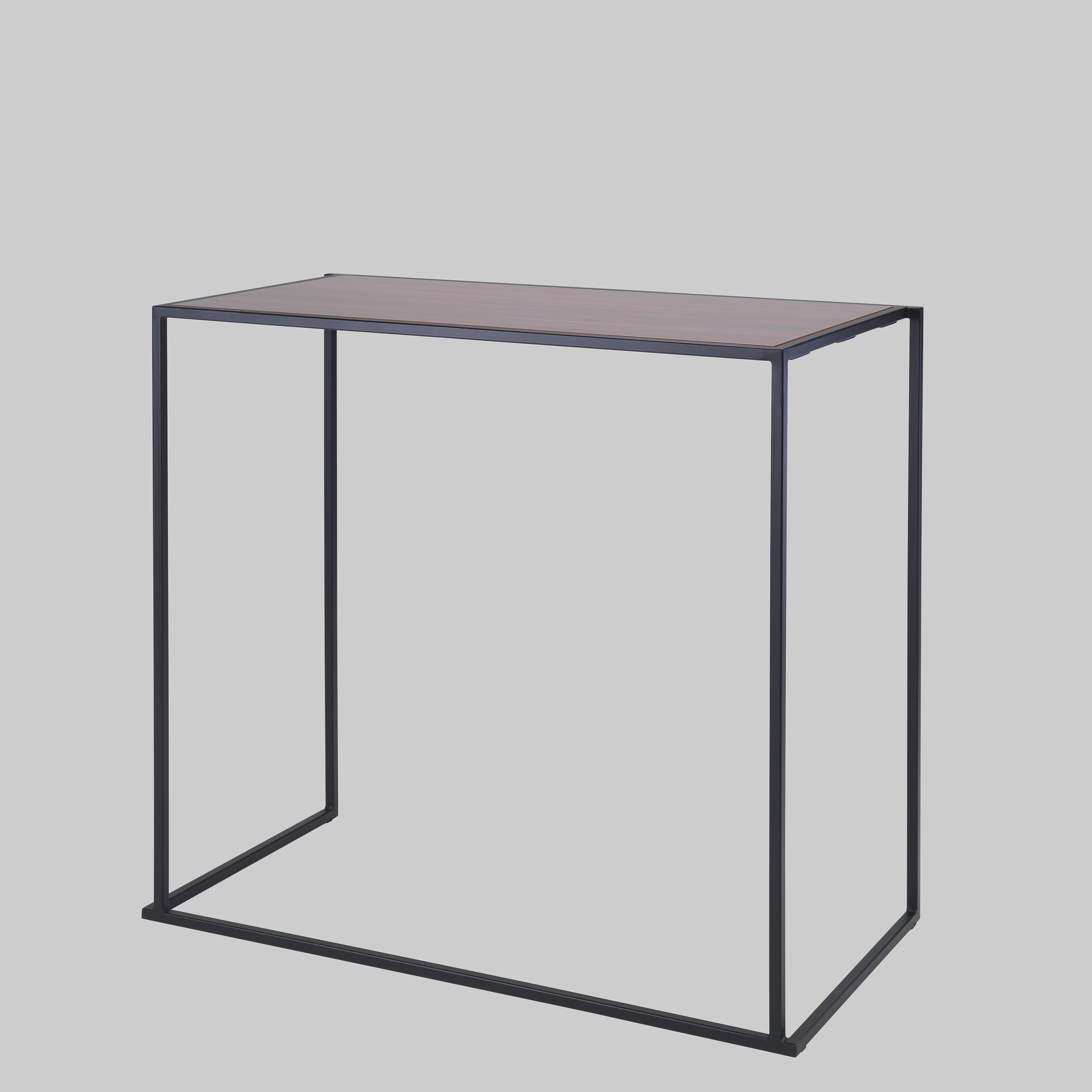 Stehtisch QUADRUM 120×60 Nussbaum / Schwarz mieten bei ADEXPO