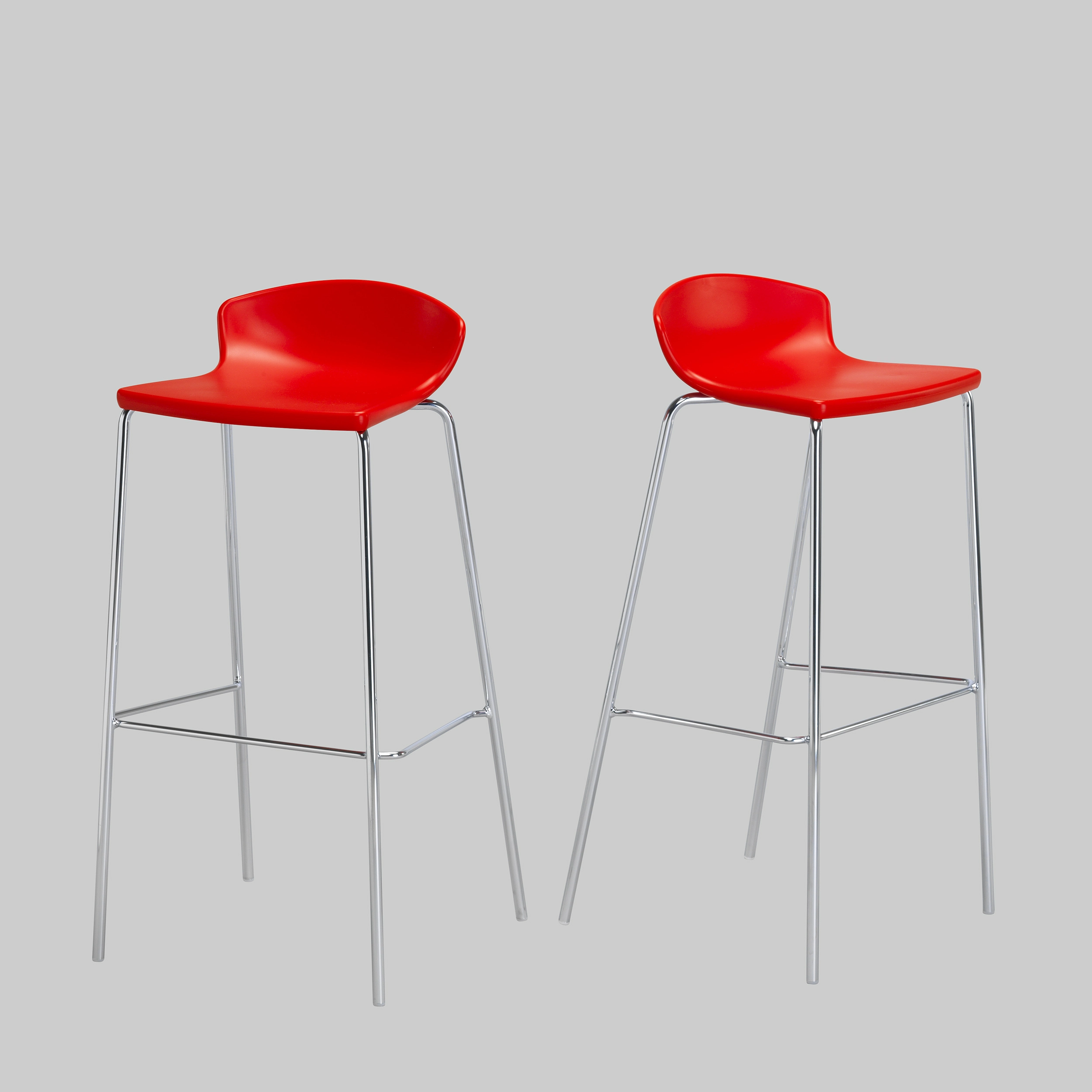 Barhocker MOMEA Rot / Chrom mieten bei ADEXPO