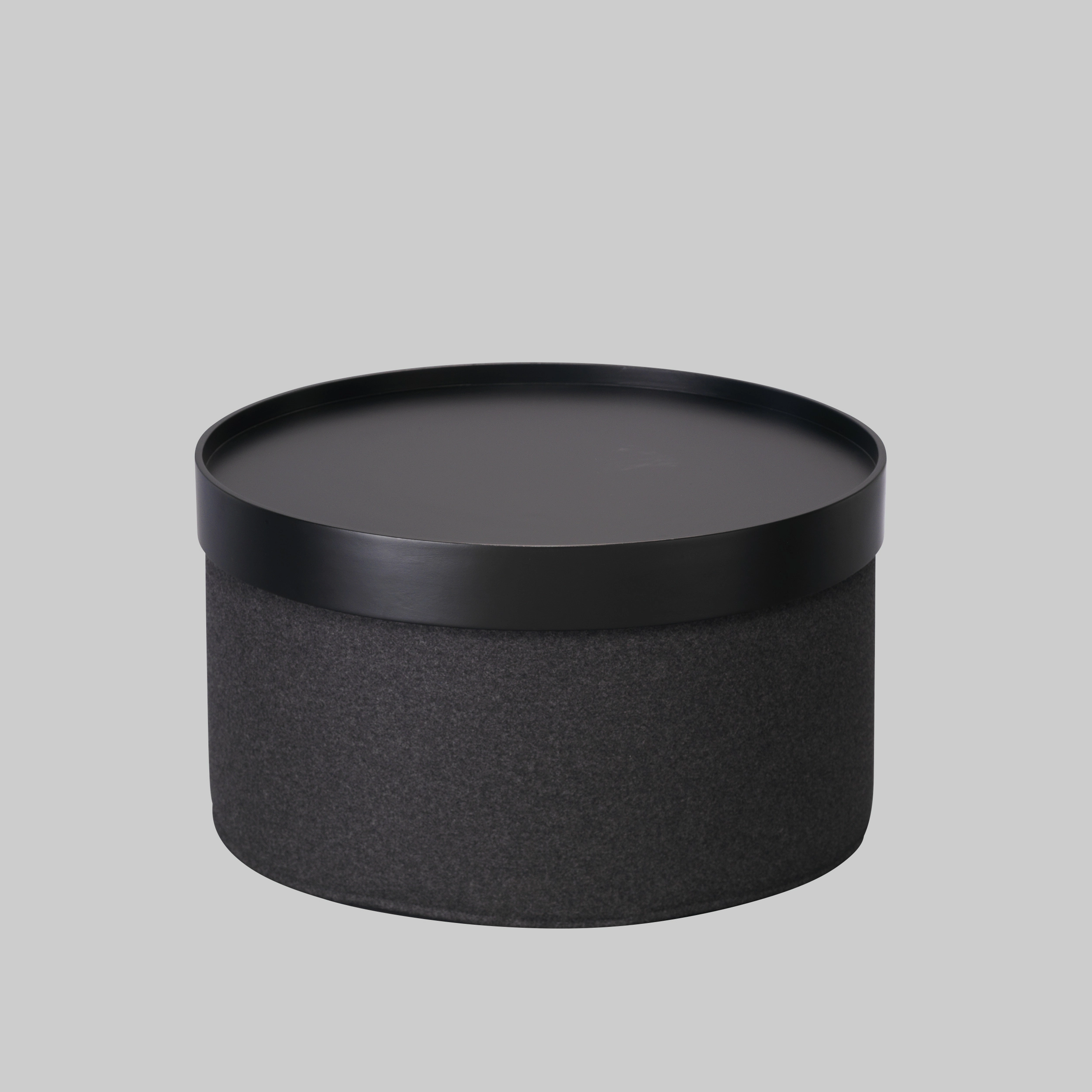 Beistelltisch DRUMS Ø62 Tray Schwarz / Anthrazit mieten bei ADEXPO