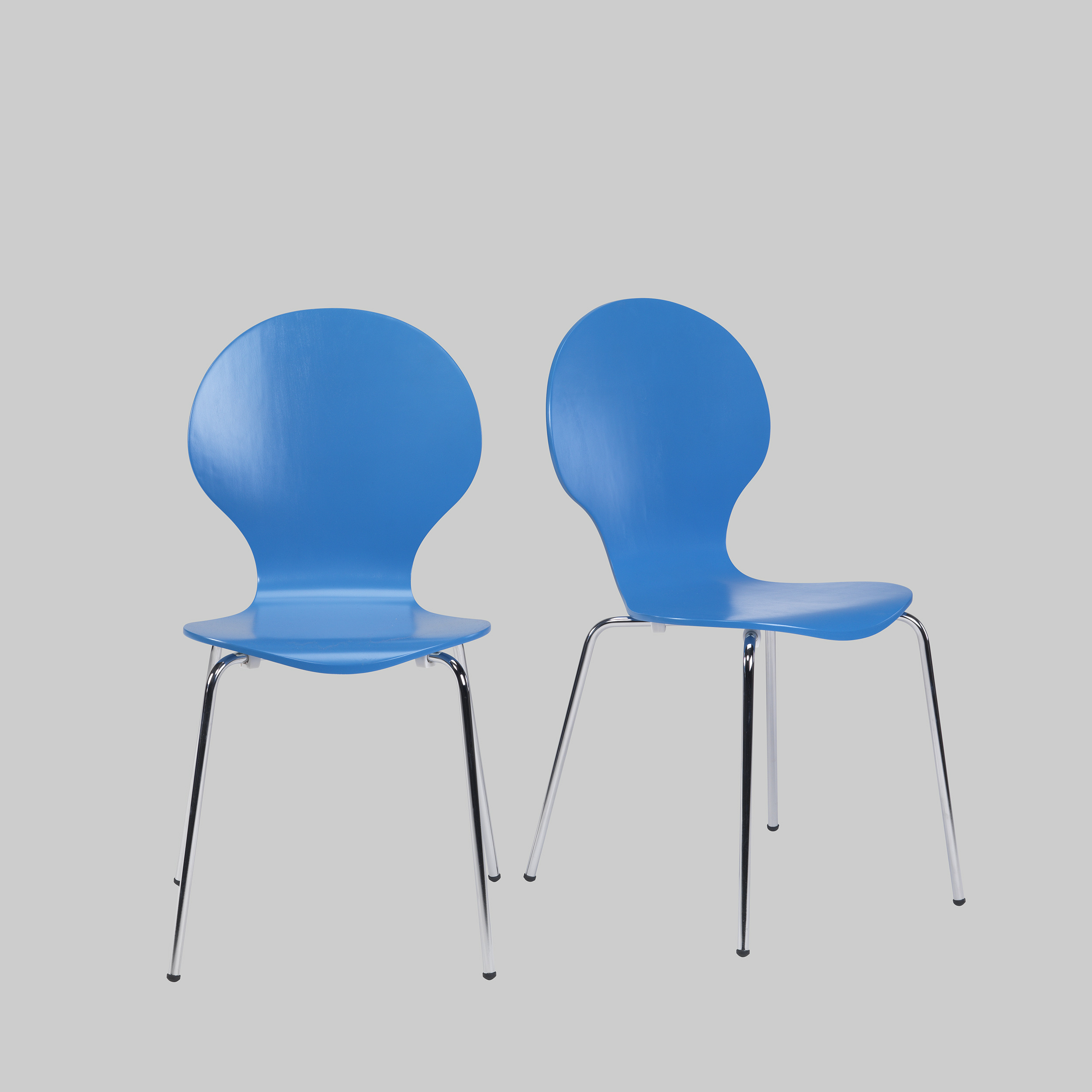 Stuhl BALLOON Blau / Chrom mieten bei ADEXPO
