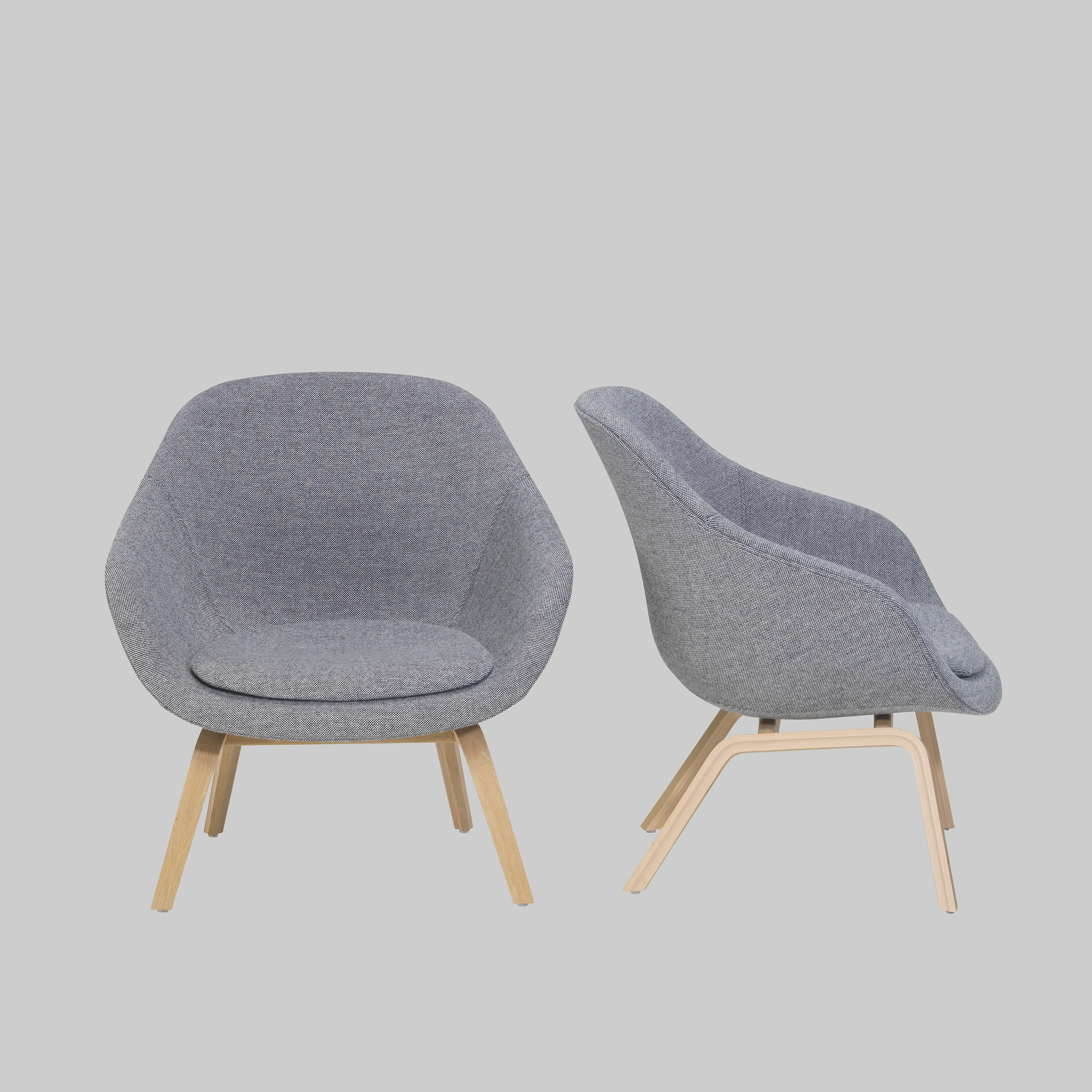 Sessel ABOUT A LOUNGE Dunkelgrau-Weiss / Eiche mieten bei ADEXPO