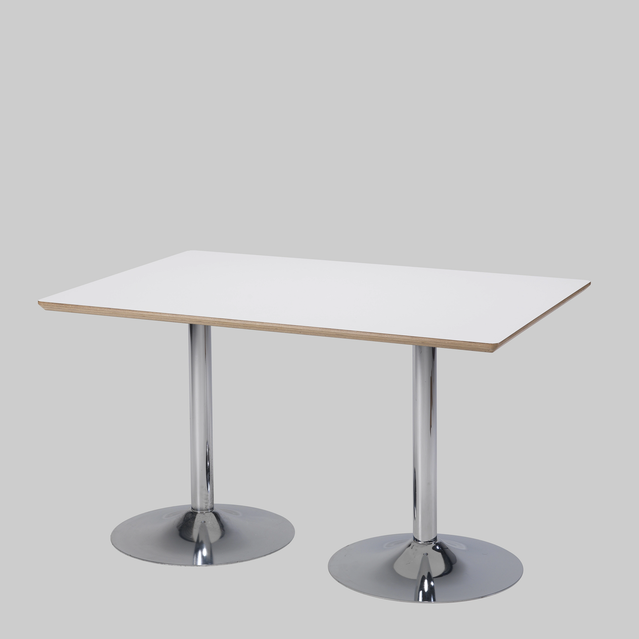 Sitztisch TROMPET 120×80 / T5532 Weiss / Chrom mieten bei ADEXPO