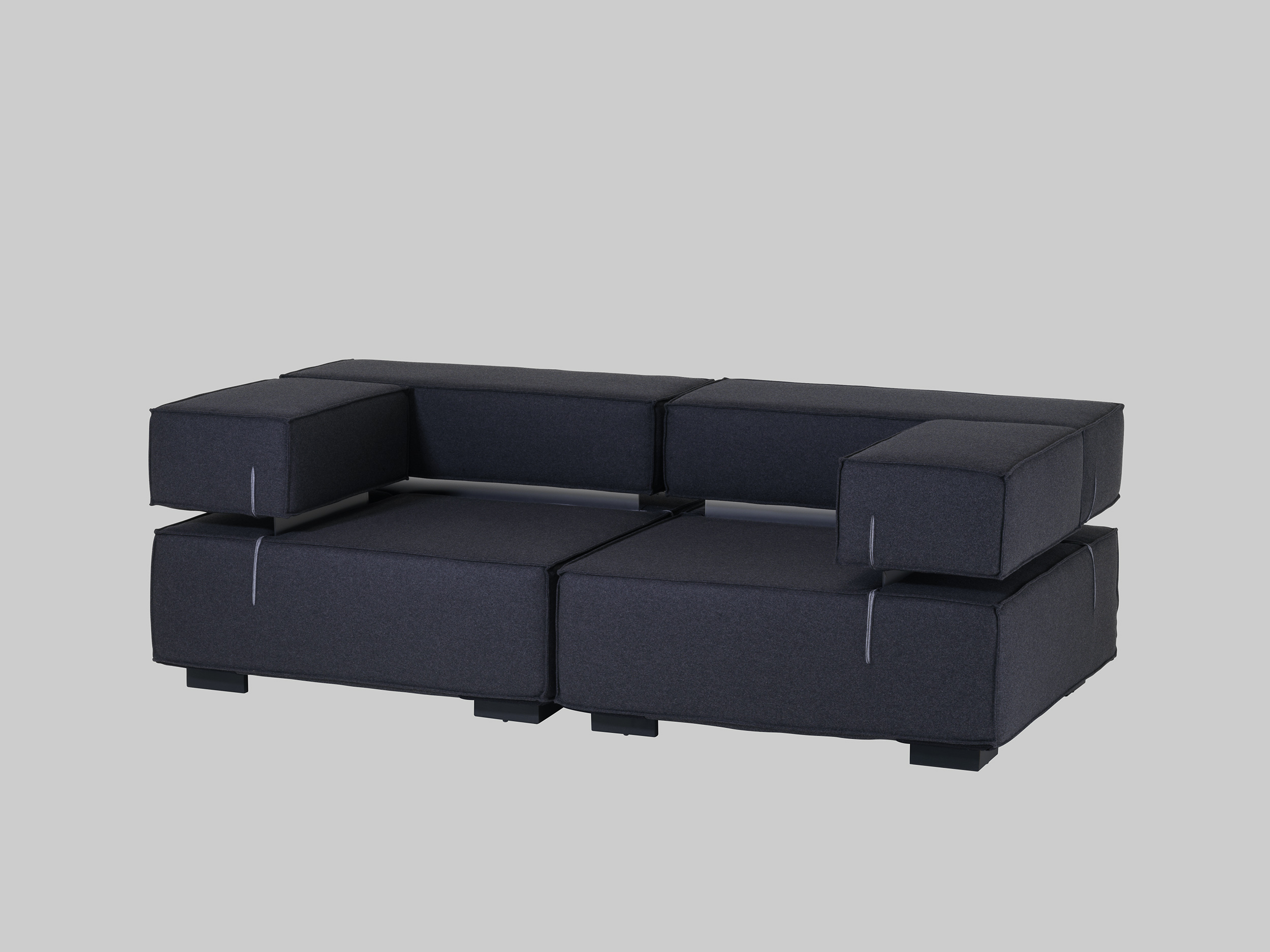 Sofa FLACK UNIVERSAL 2 / BB343 Anthrazit / Anthrazit mieten bei ADEXPO