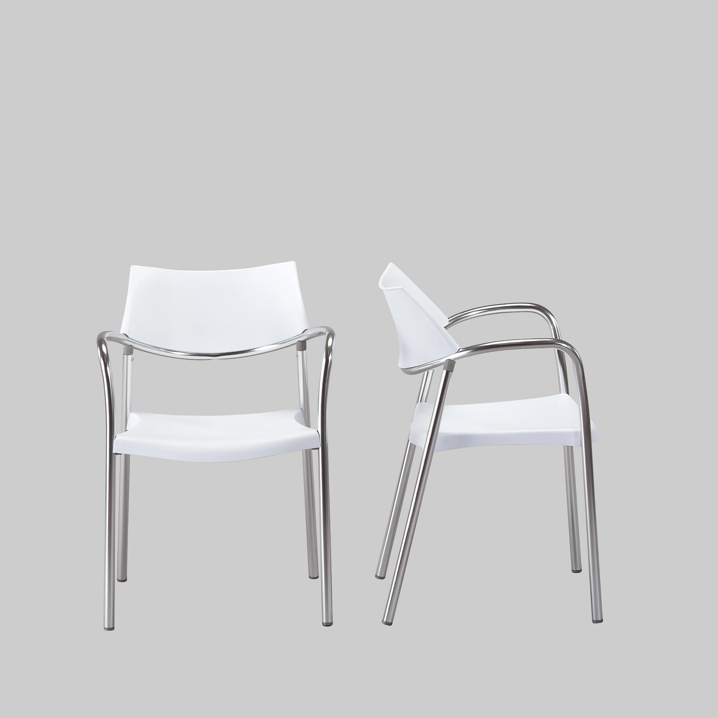 Stuhl SPLASH Weiss / Aluminium mieten bei ADEXPO