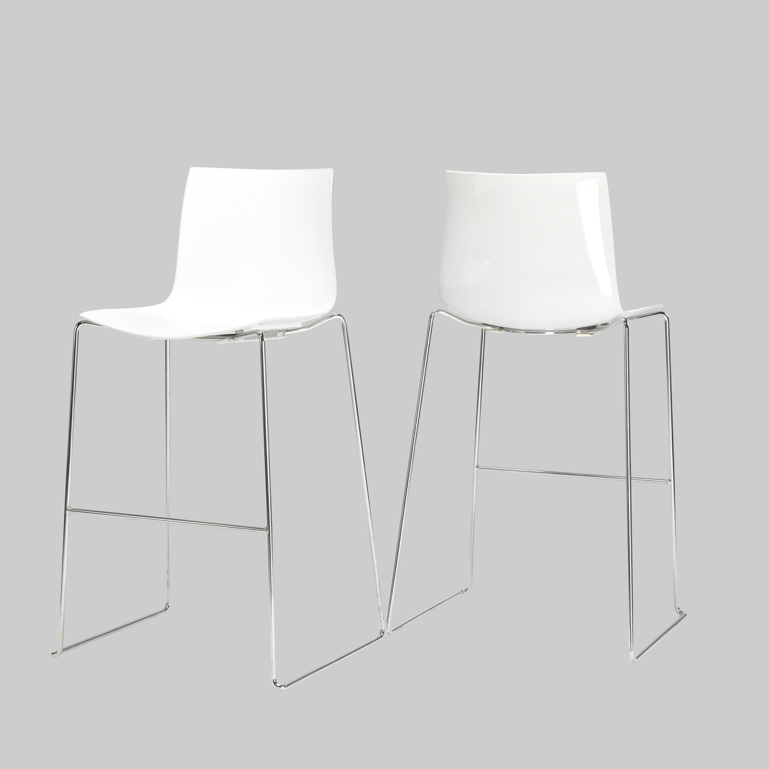 Barhocker CATIFA Weiss-Grau / Chrom mieten bei ADEXPO