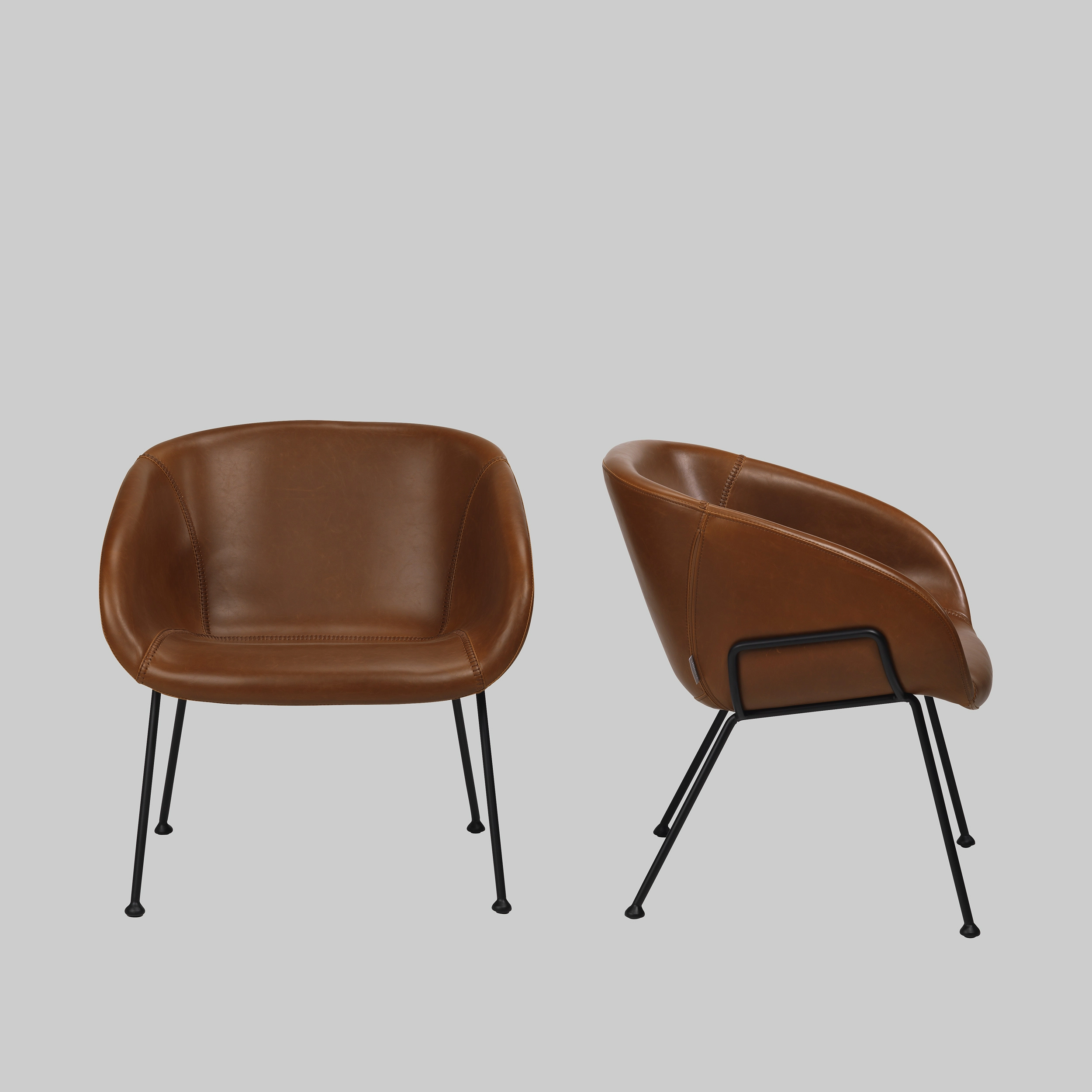 Sessel LOTUS Cognac / Schwarz mieten bei ADEXPO