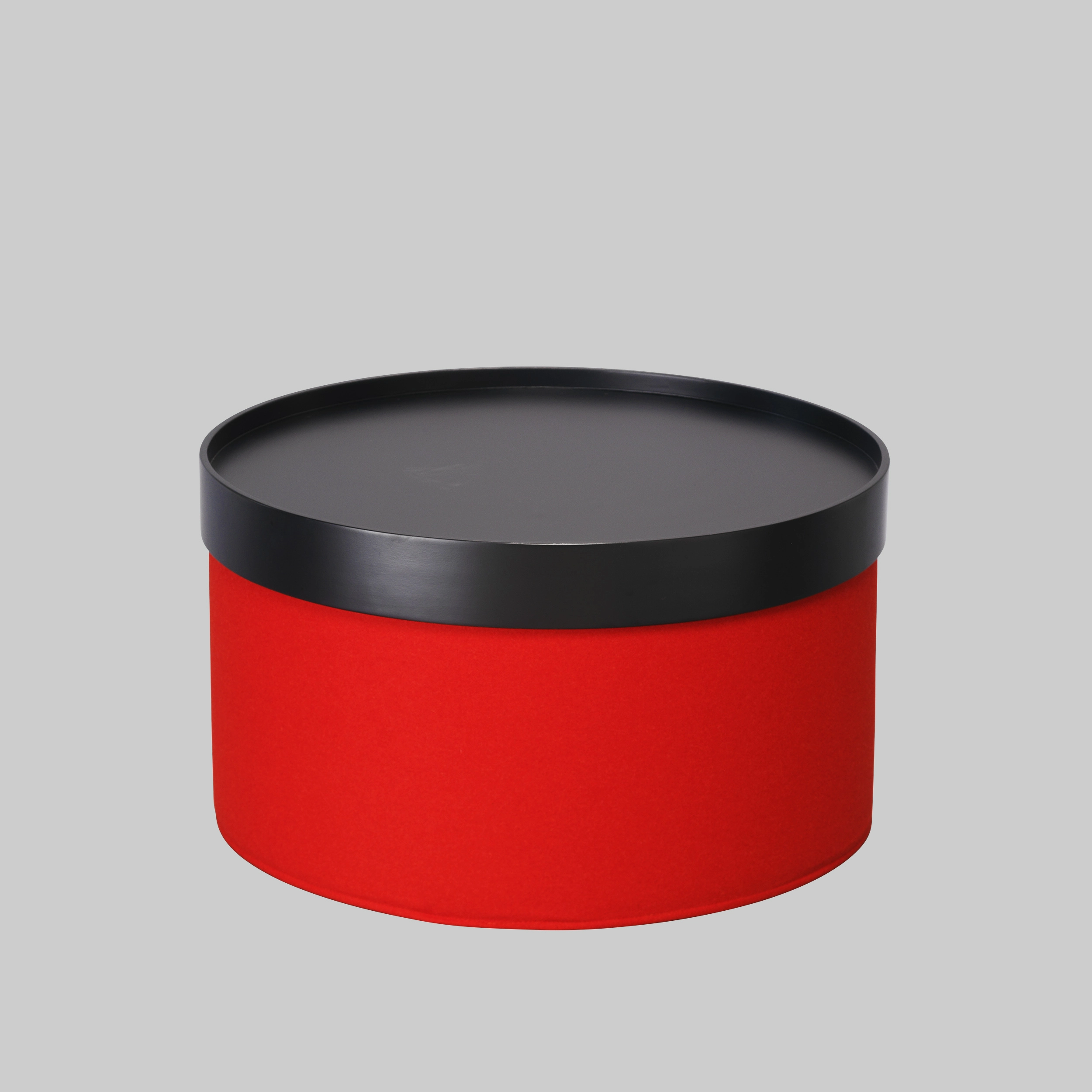 Beistelltisch DRUMS Ø62 Tray Schwarz / Rot mieten bei ADEXPO