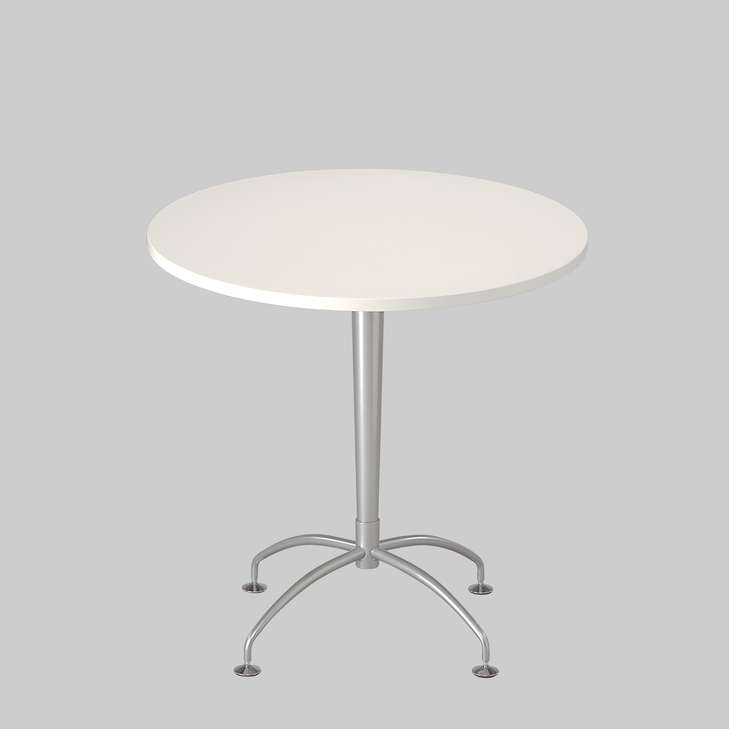 Sitztisch RAUT Ø80 Weiss / Aluminium mieten bei ADEXPO