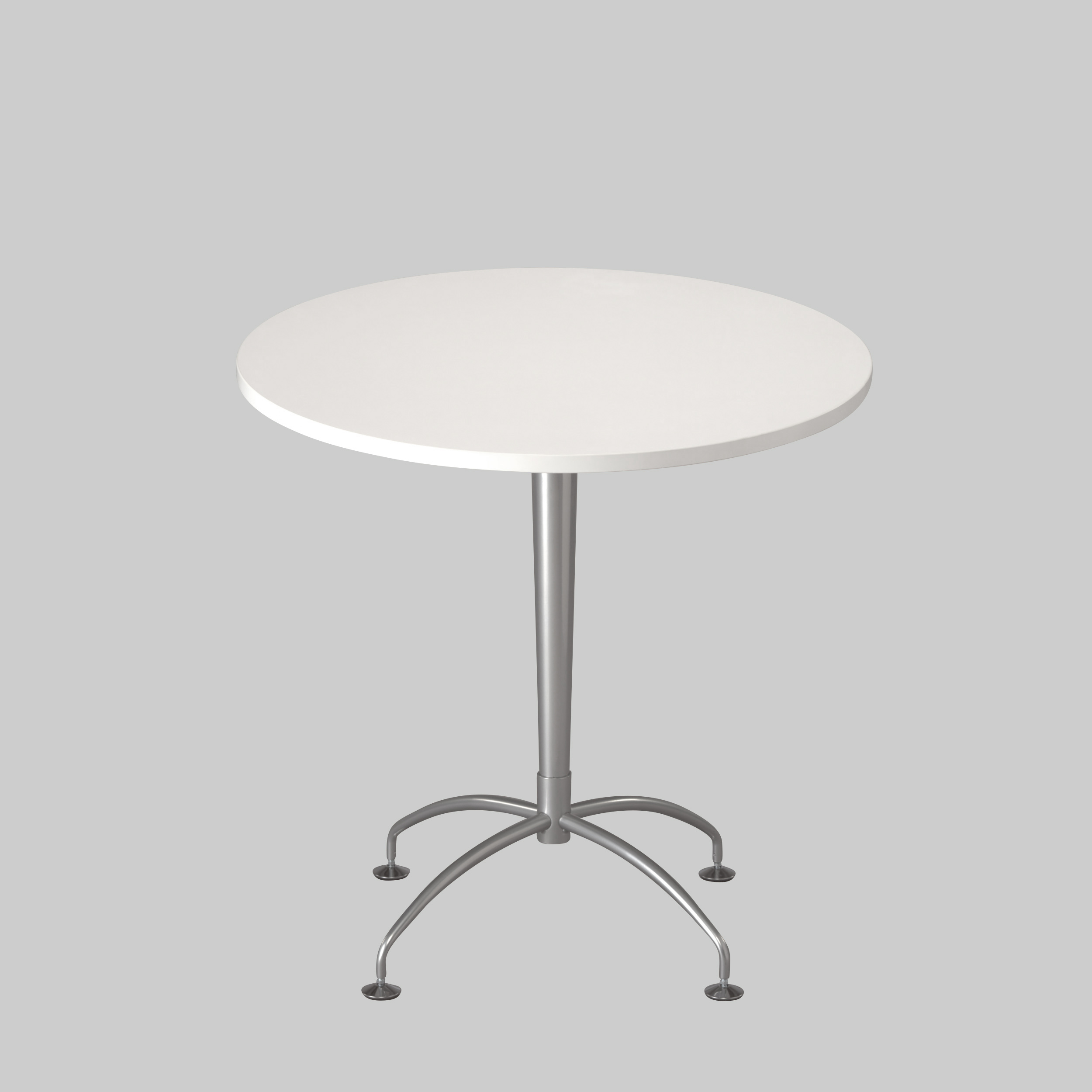 Sitztisch RAUT Ø65 Weiss / Aluminium mieten bei ADEXPO