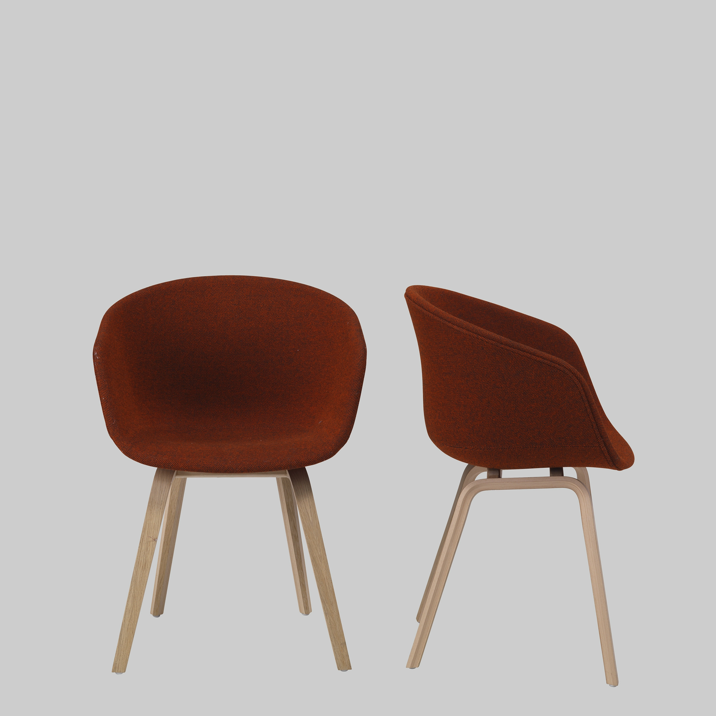 Stuhl ABOUT A CHAIR Rot-Schwarz / Eiche mieten bei ADEXPO