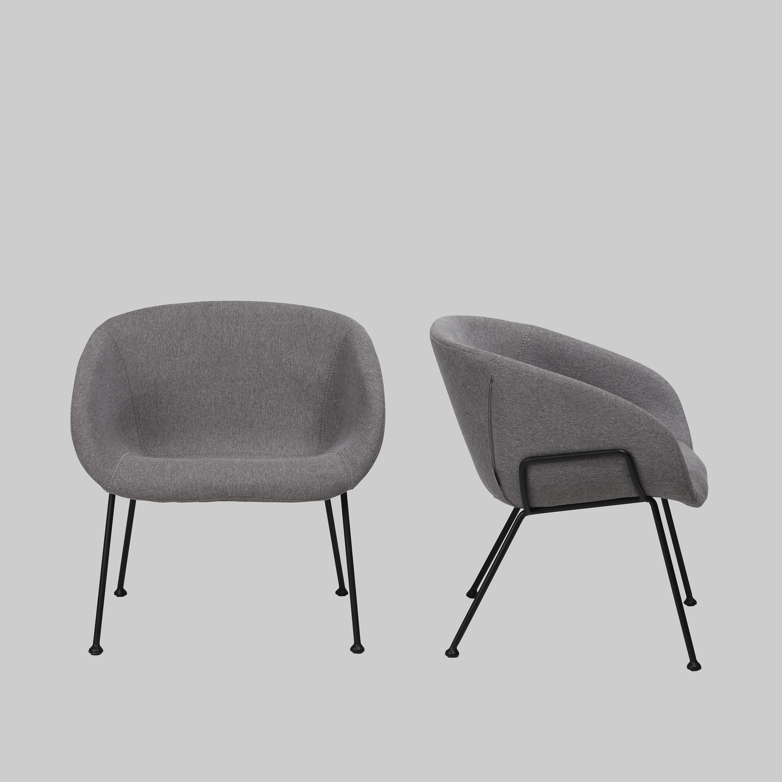 Sessel LOTUS Grau / Schwarz mieten bei ADEXPO