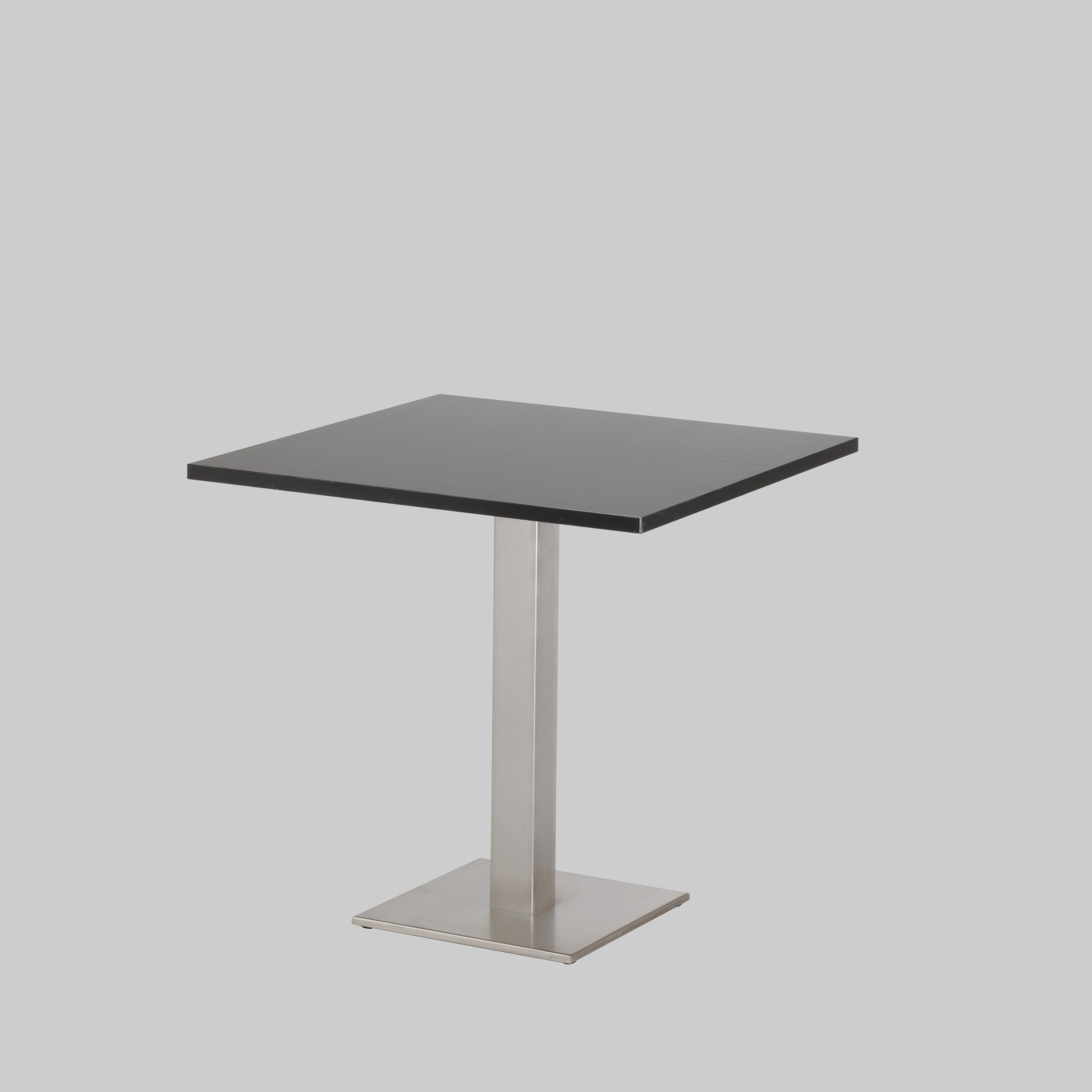 Sitztisch SQUARE 70×70 Schwarz / Edelstahl mieten bei ADEXPO