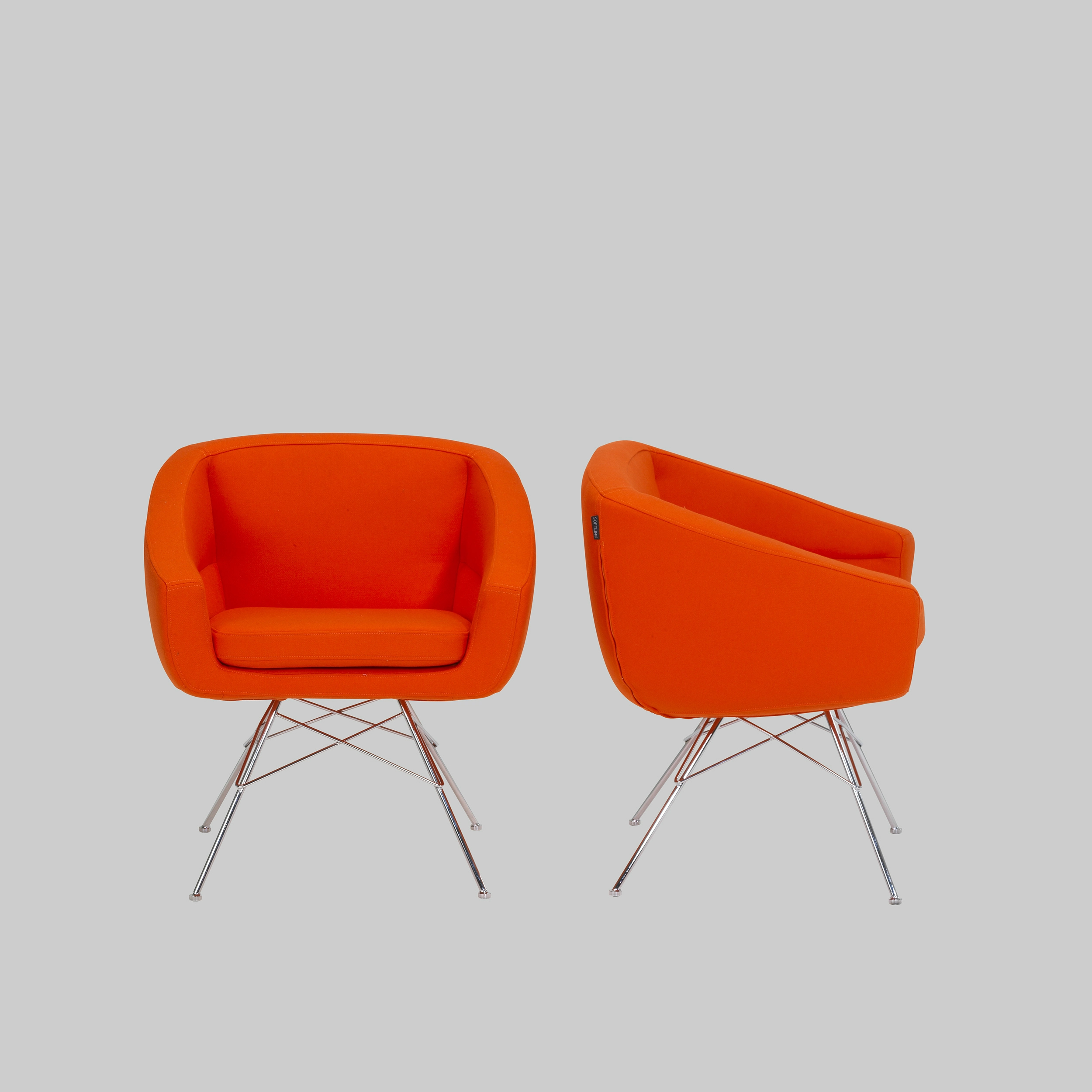 Sessel AIKO Orange / Chrom mieten bei ADEXPO
