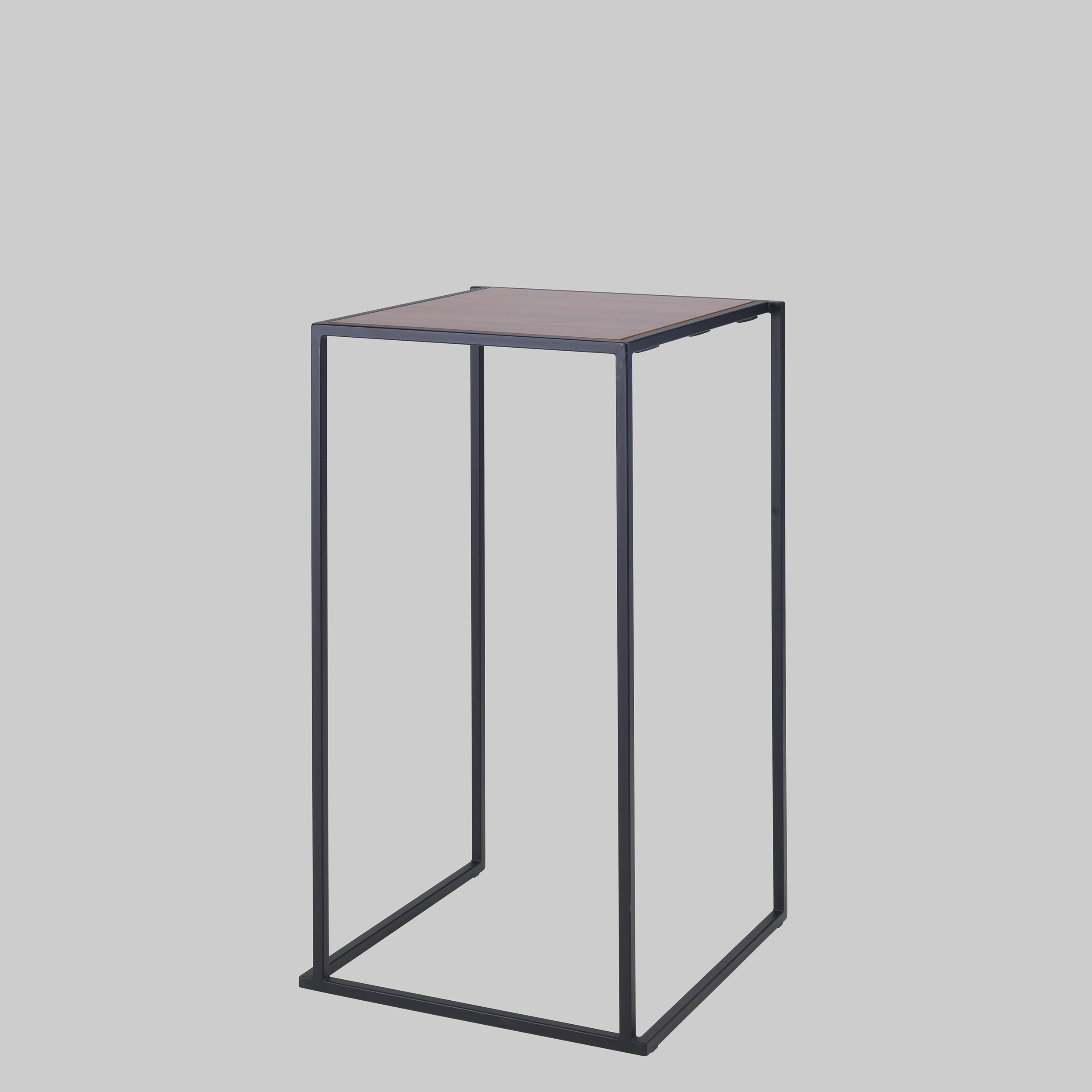 Stehtisch QUADRUM 60×60 Nussbaum / Schwarz mieten bei ADEXPO
